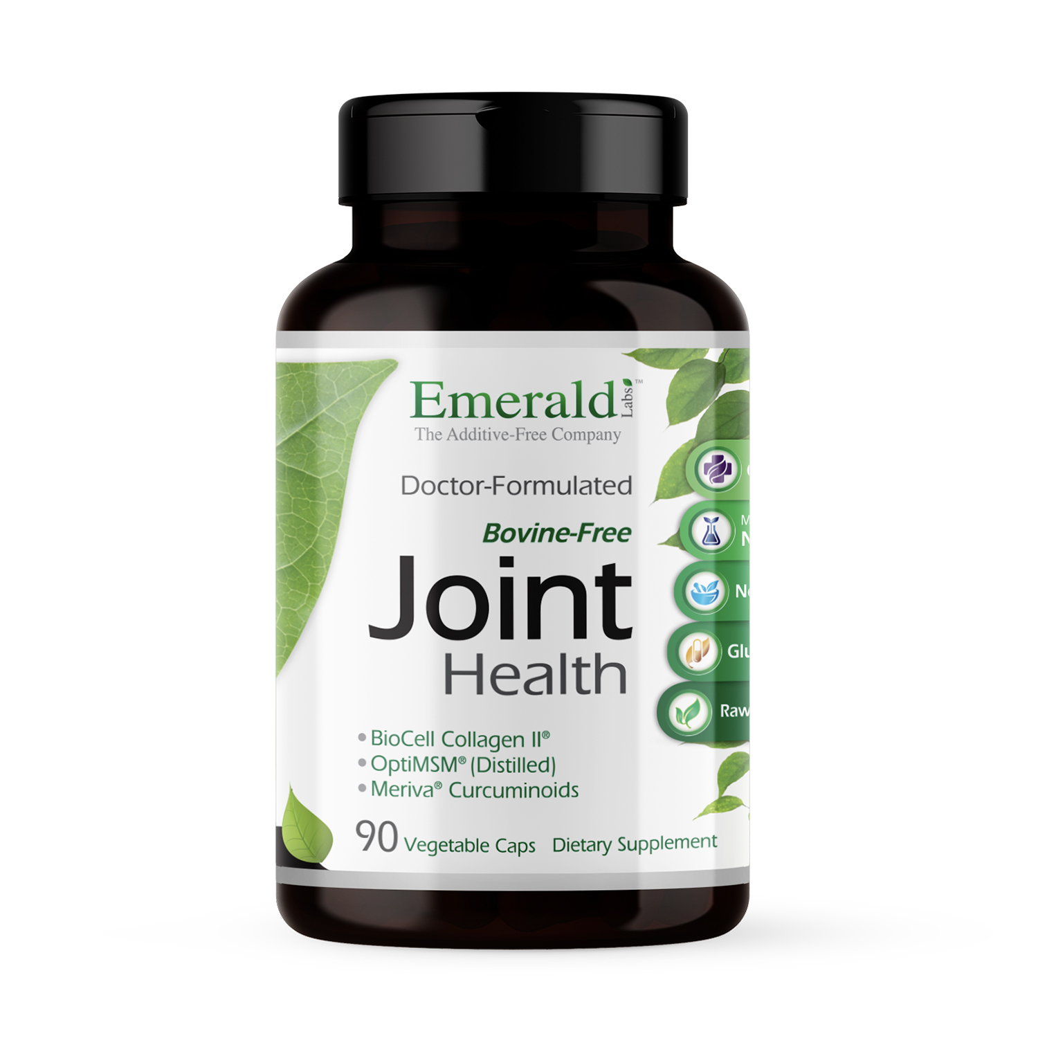 Emerald Labs Joint Health - Dietary Supplement with BioCell Collagen II, Grapeseed Extract, Meriva, and Opti MSM for Healthy Cartilage, Mobility, and Flexibility - 90 Vegetable Capsules