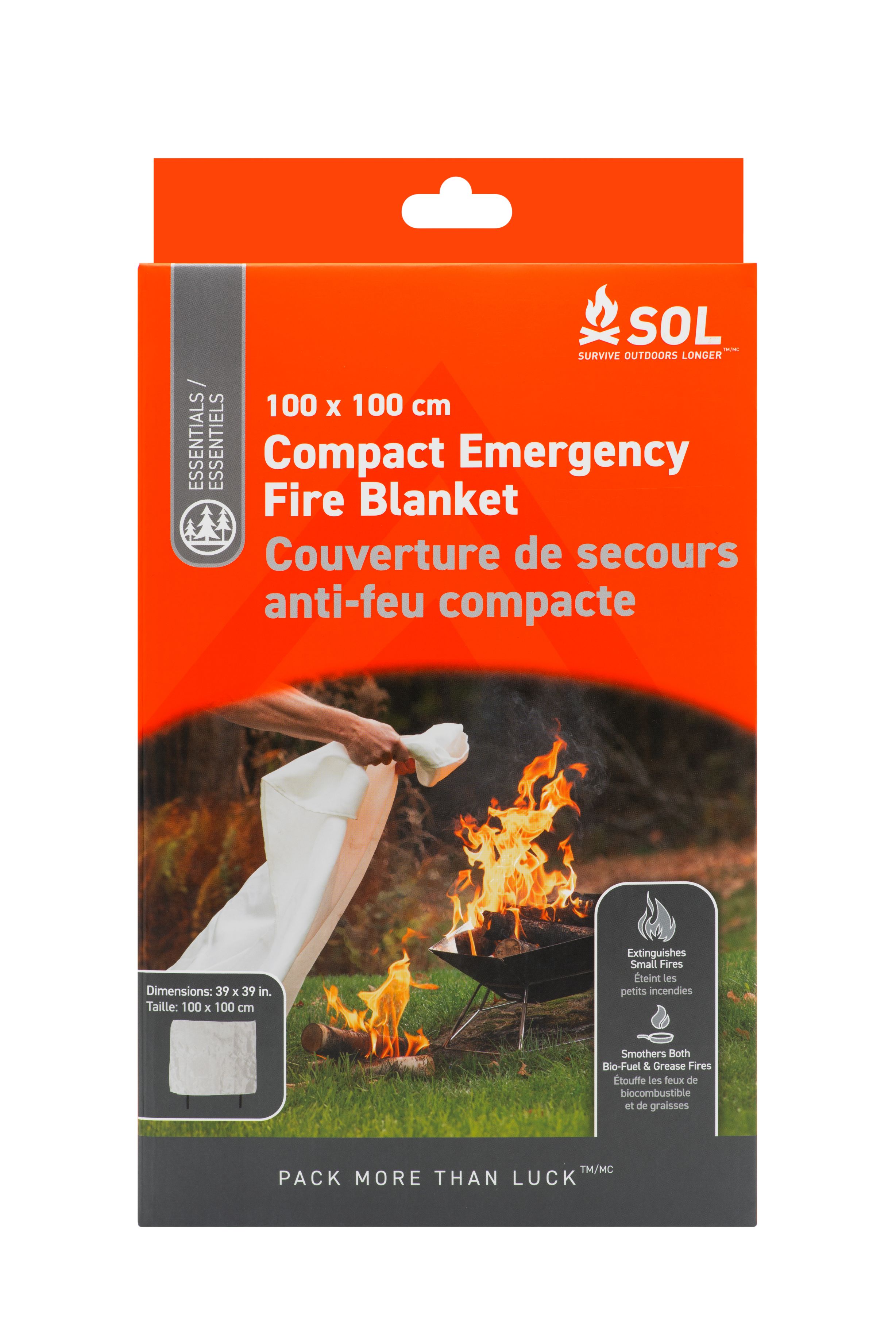 SOL Emergency Fire Blanket Compact - (Pack of 2)