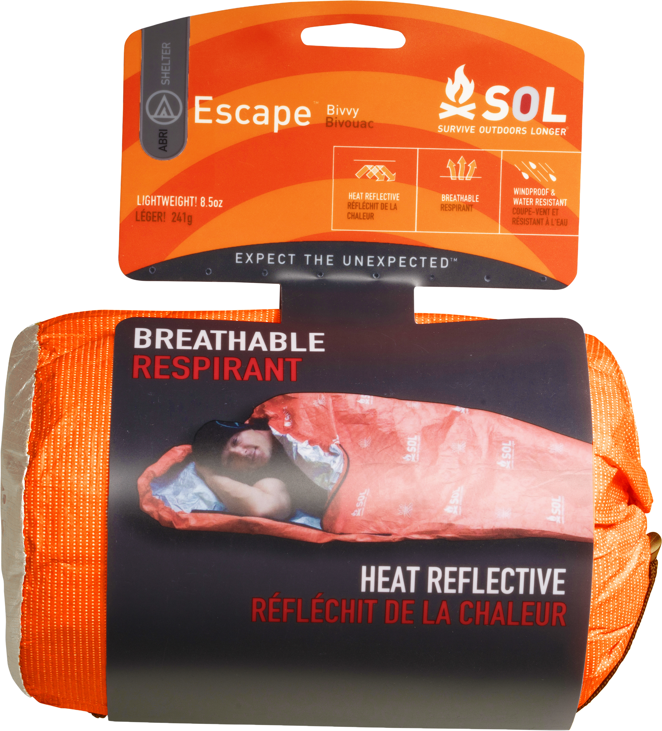 S.O.L. 70% Reflective Escape Bivvy, Orange