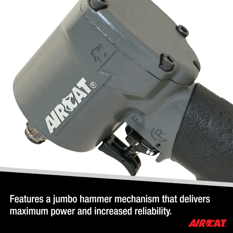 AIRCAT Pneumatic Tools 1057-TH: Stubby Impact Wrench 700 ft-lbs - 1/2-Inch - Bild 10 von 14