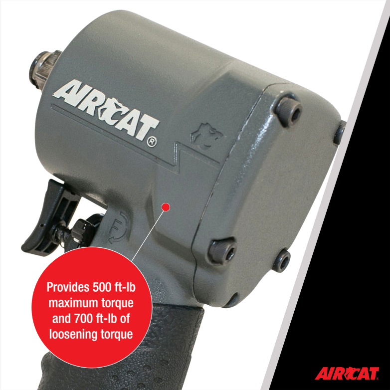 AIRCAT Pneumatic Tools 1057-TH: Stubby Impact Wrench 700 ft-lbs - 1/2-Inch - Bild 11 von 14