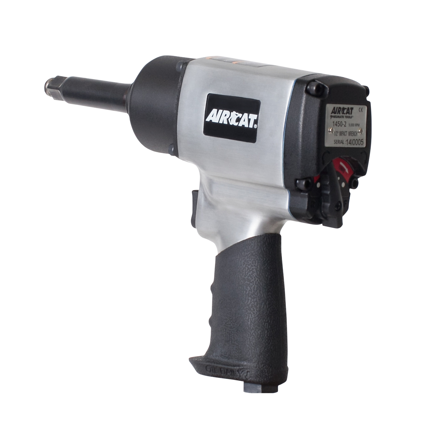 AIRCAT 1450-2: 1/2-Inch Impact Wrench with 2-Inch Extended Anvil 1,000 ft-lbs