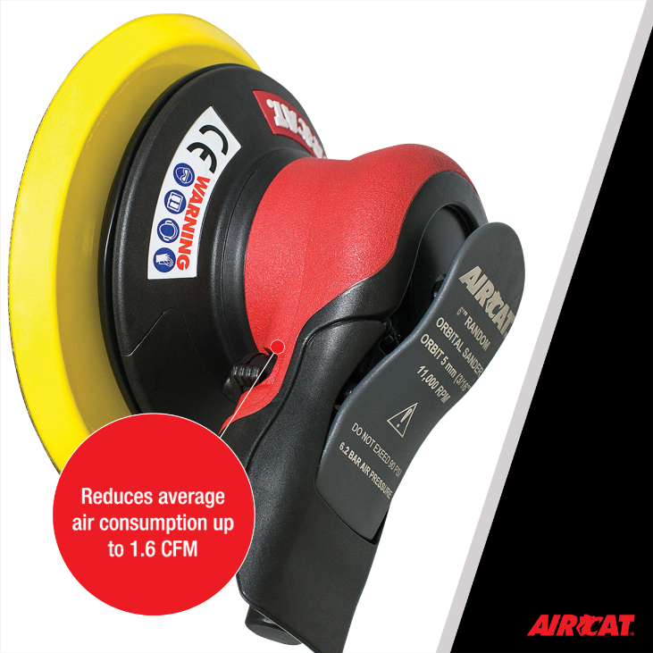 AIRCAT Pneumatic Tools 6700-6-336: 6 In Lubrication Free Palm Sander 11,000 RPM