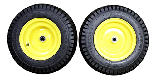 (Set of 2) 16x6.50-8 Tires & Wheels 4 Ply for Lawn & Garden Mower Turf Tires .75