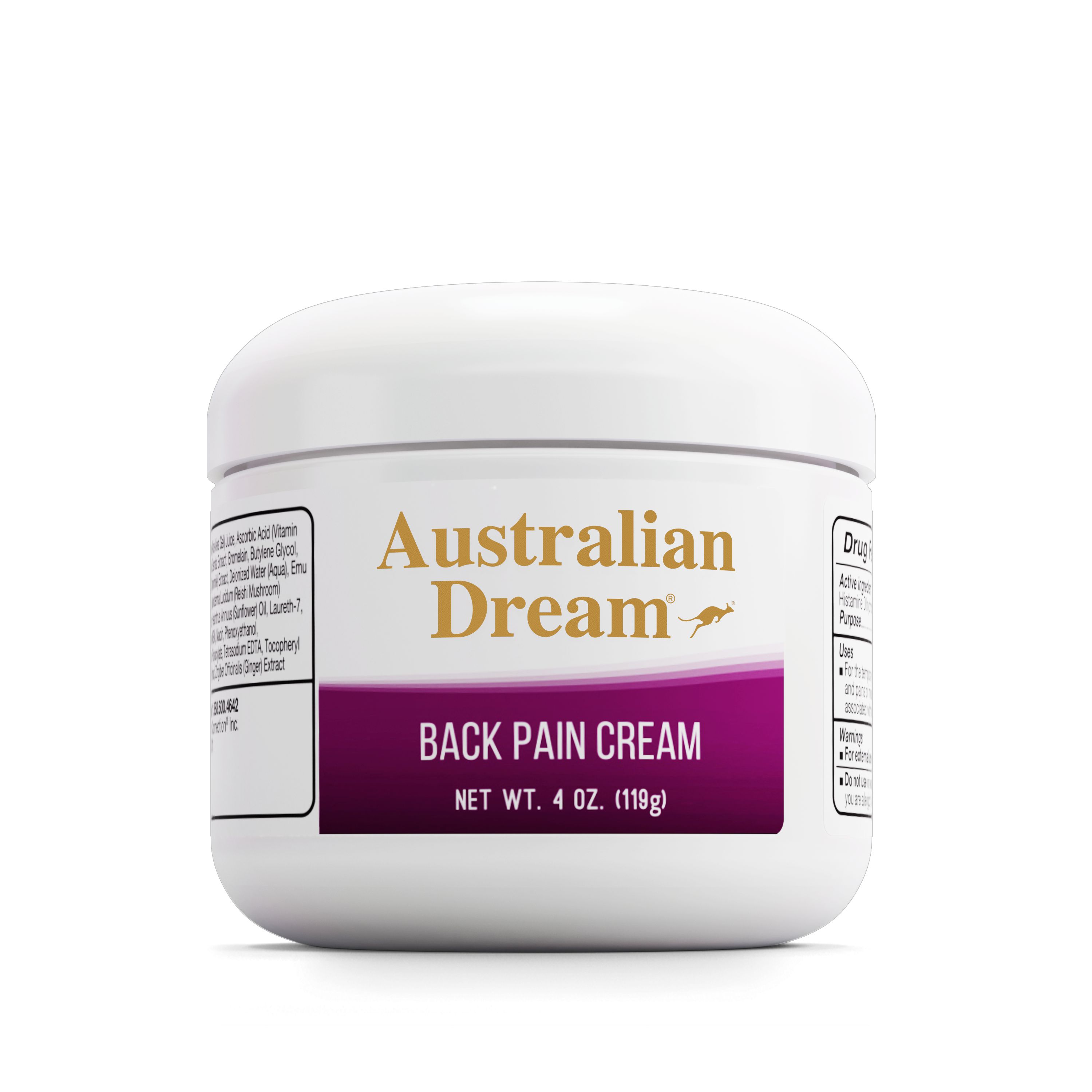 Australian Dream Back Pain Cream - 2 oz Jar - Picture 10 of 21