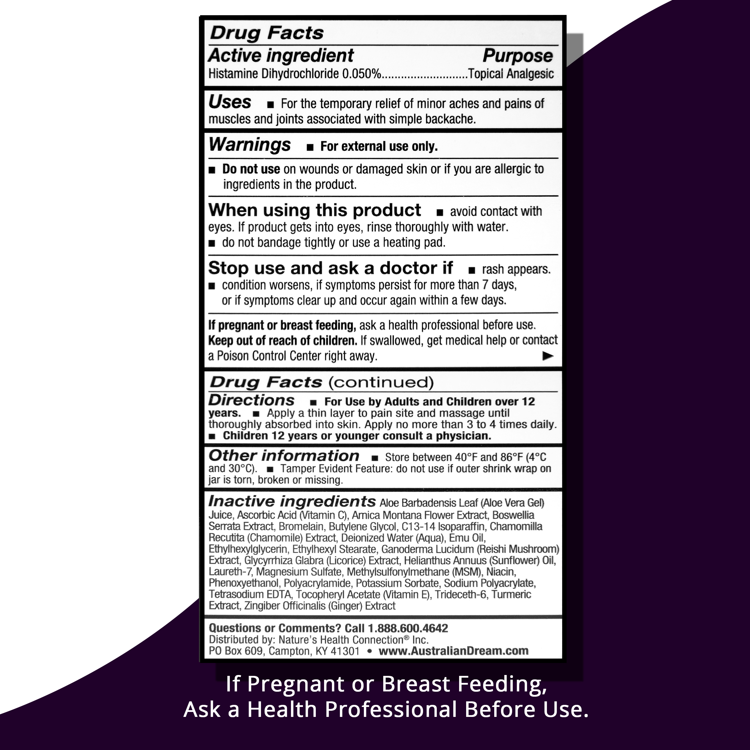Australian Dream Back Pain Cream - 2 oz Jar - Picture 16 of 21