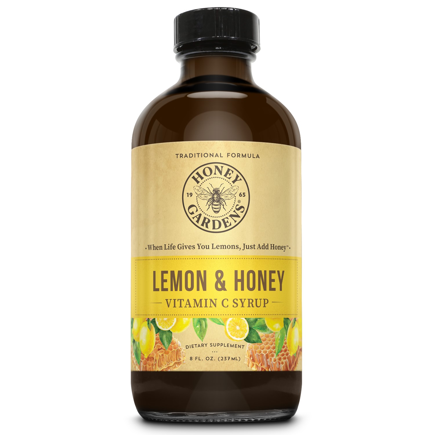 Honey Gardens Syrup - Honey & Lemon, Syrup (Btl-Glass) | 8oz
