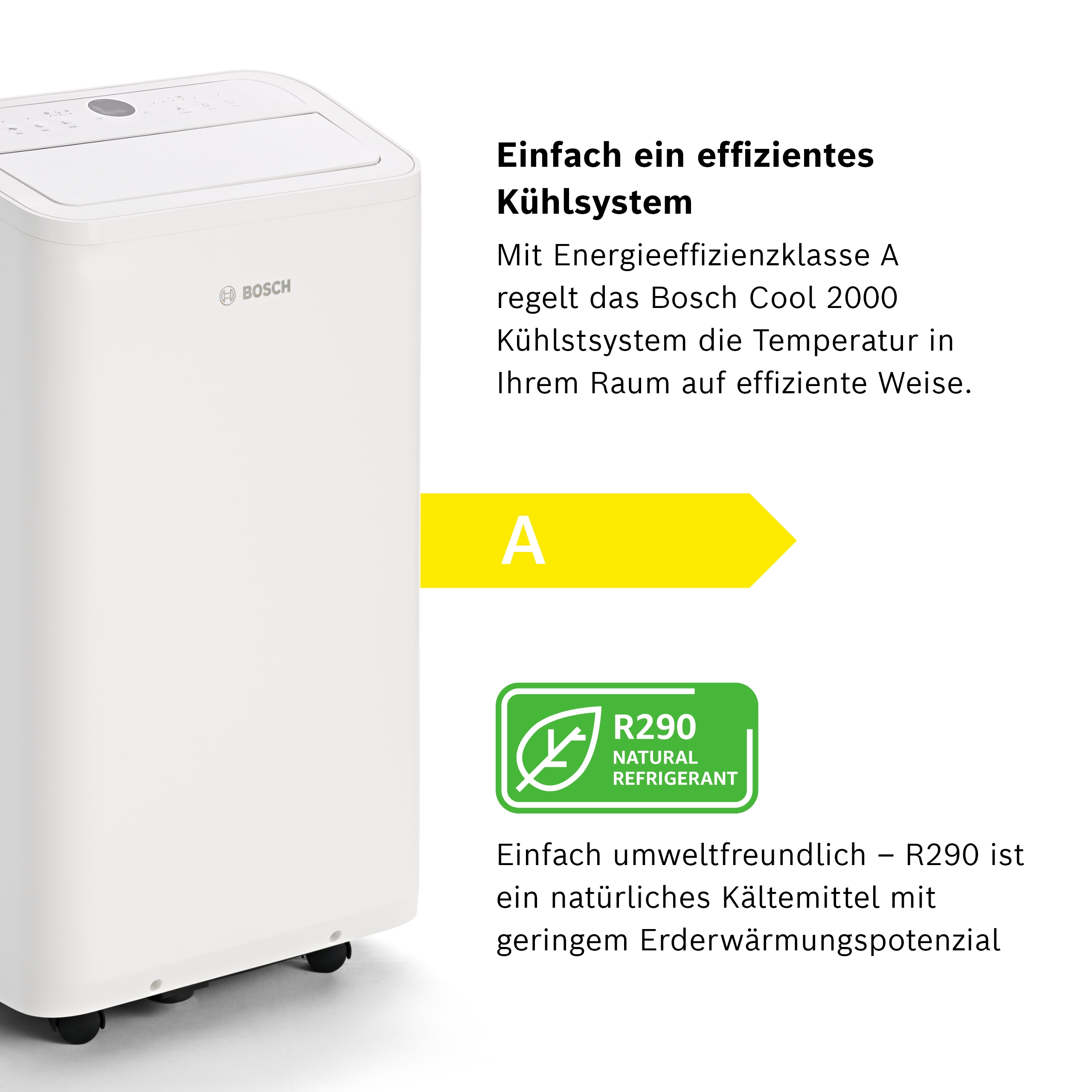 Bosch Cool 2000 Mobiles Klimagerät - 3in1, Energierating A - Bild 6 von 26