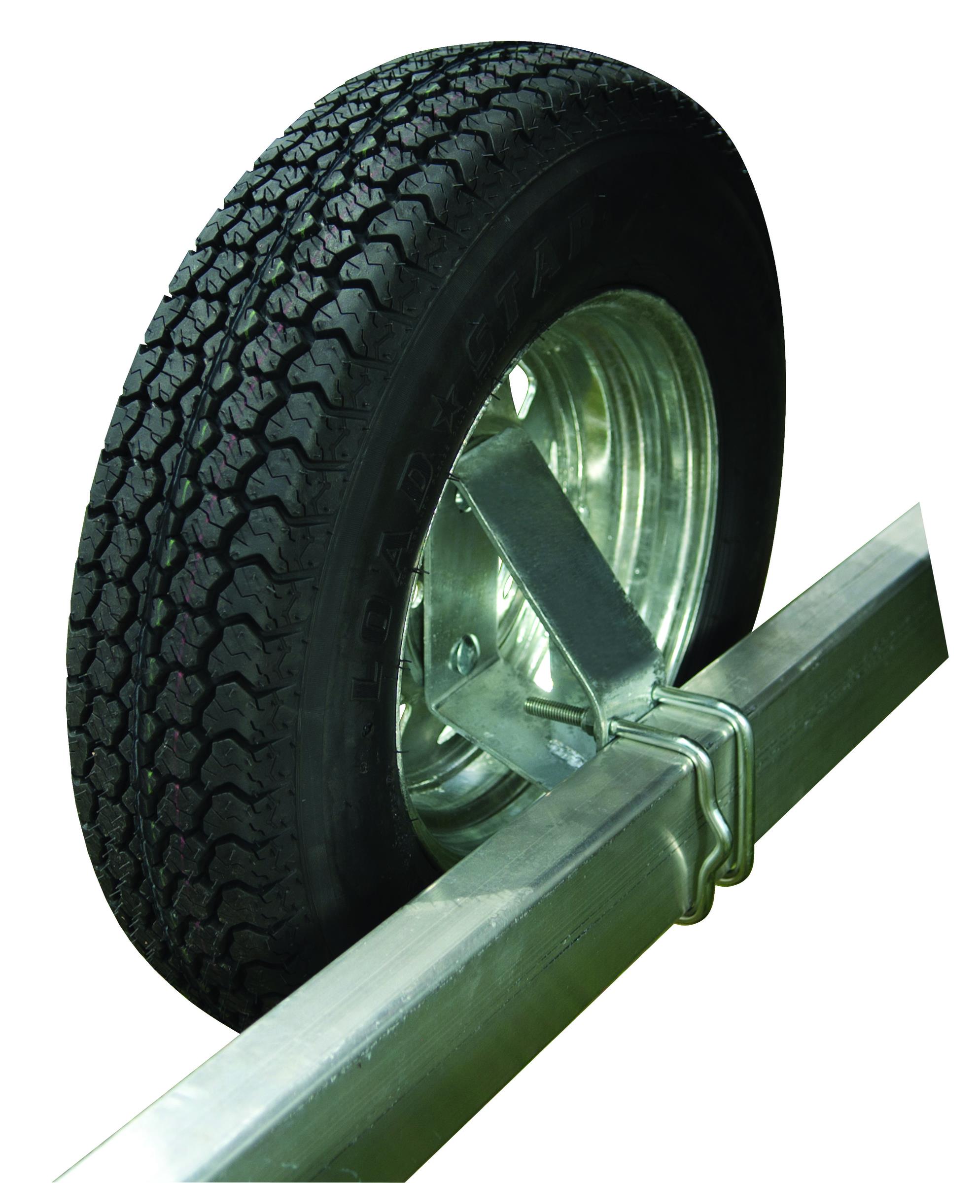 CE Smith - 27310G Heavy Duty Side Mount Spare Tire Carrier for Trailer - Holder for 4 or 5 Lug Wheels Up to 15