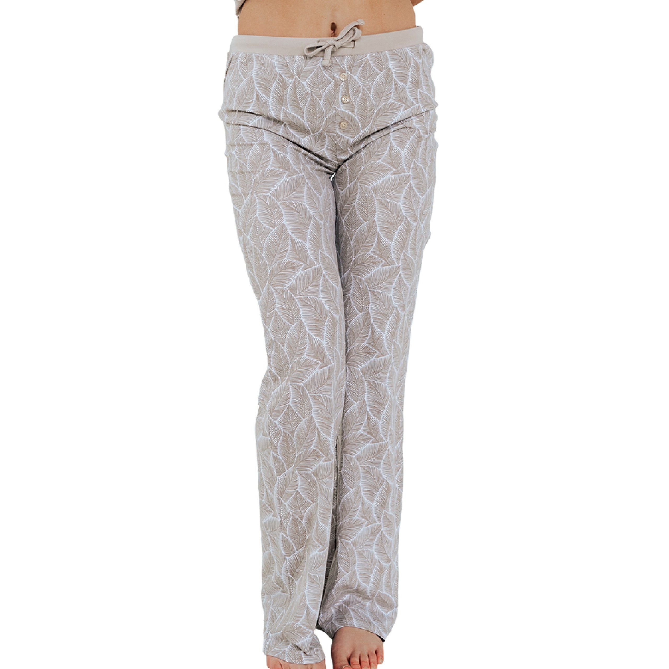 Cariloha - Women's Sleep Pant - Coastal Gray Leaf - XL