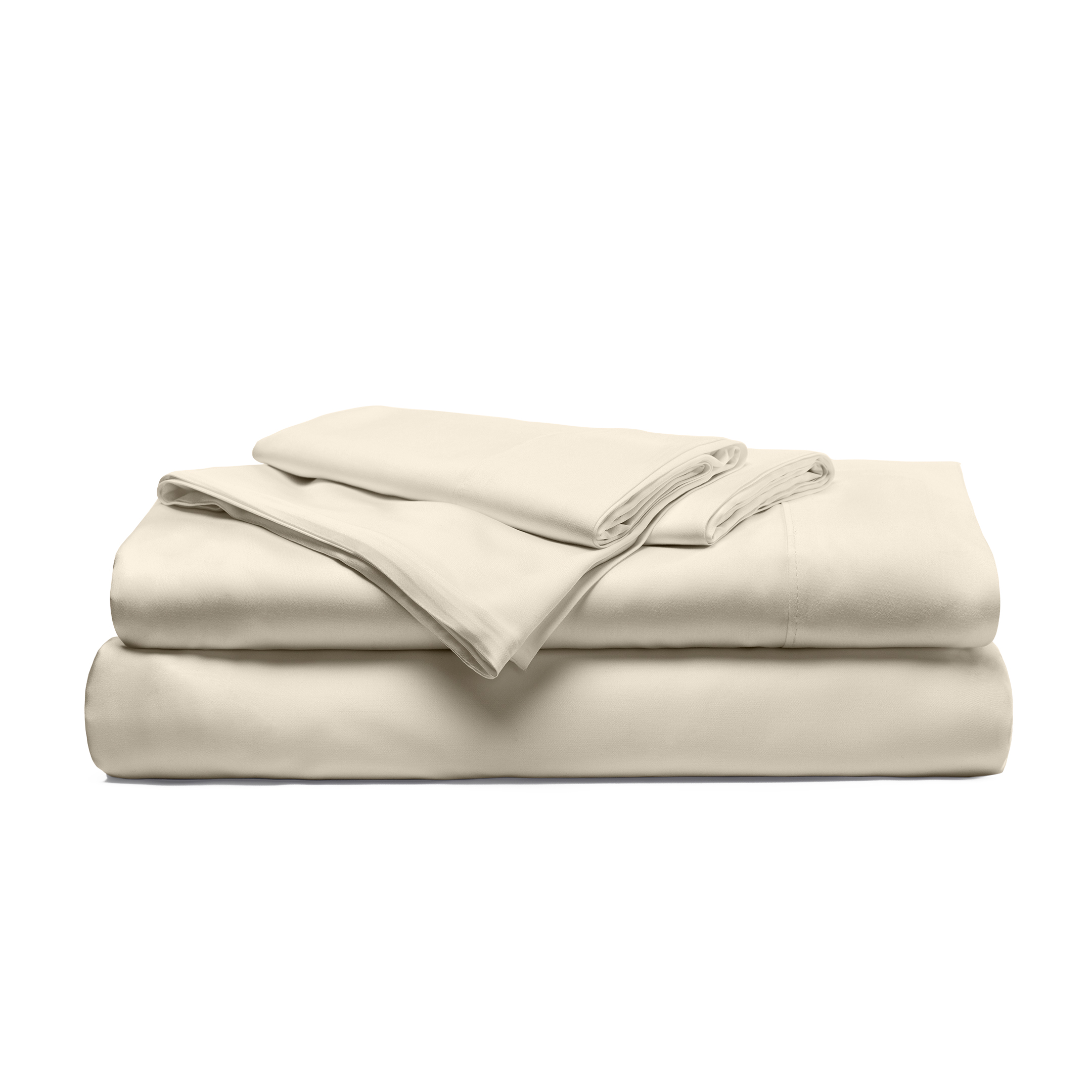 Cariloha Resort Bamboo 4-Piece Bed Sheet Set - Cooling, Odor-Resistant, Eco-Friendly, Hypoallergenic, Soft and Durable - Flat and Fitted Sheets and Two Pillowcases - Queen - Coconut Milk