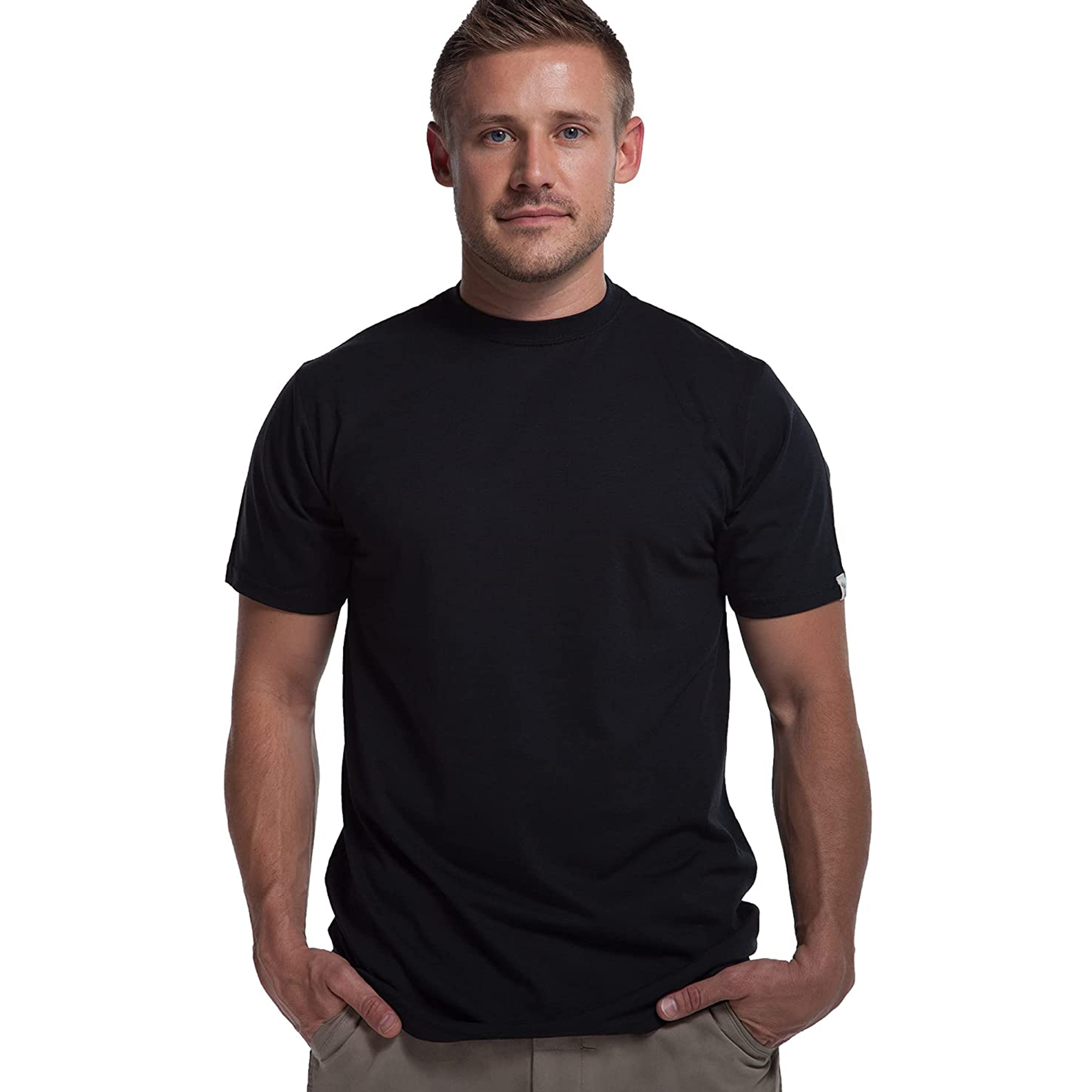 Cariloha Bamboo Crew Tee - Moisture Wicking Bamboo-Viscose Crewneck T Shirt for Men - XXX-Large - Black