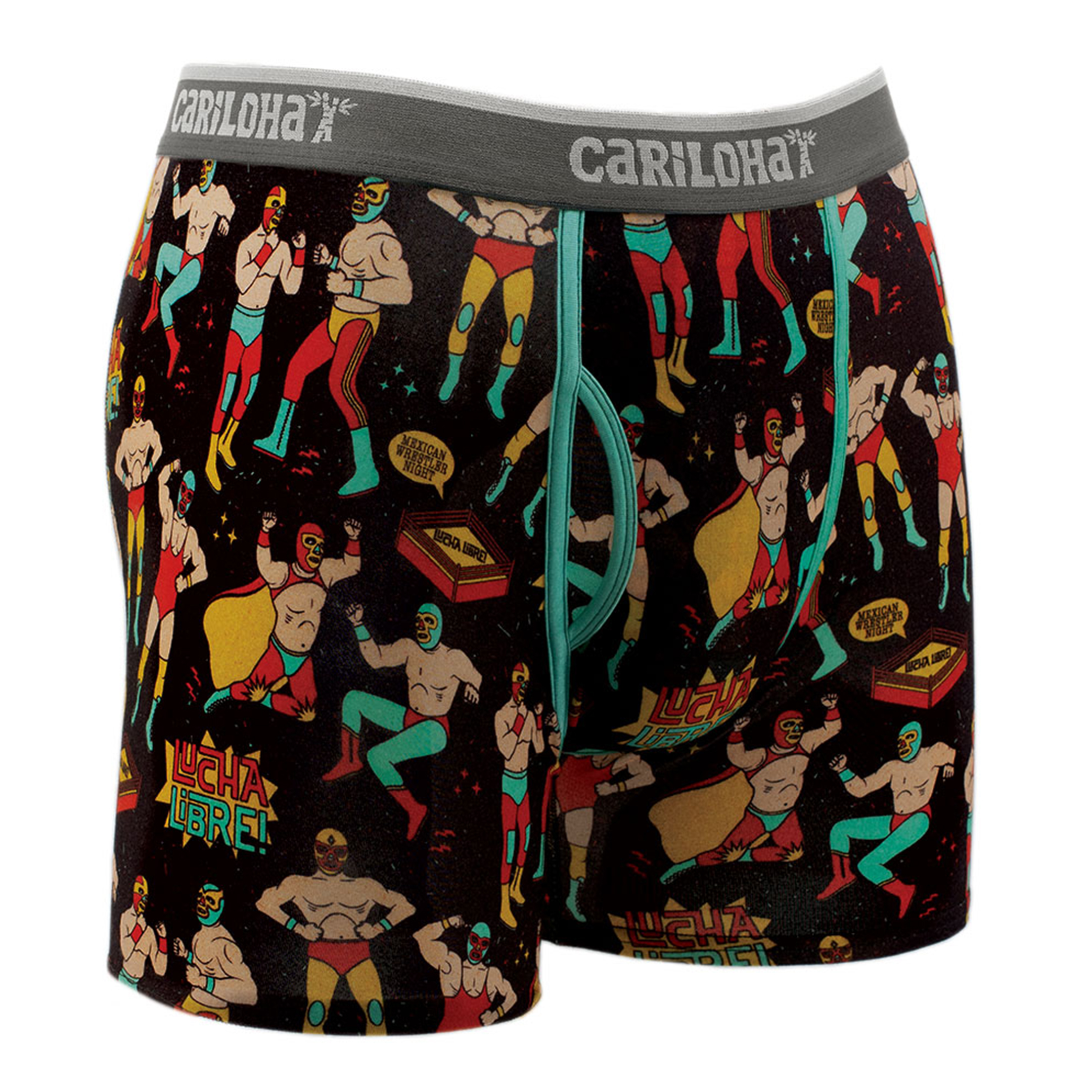 Cariloha Men's Bamboo Boxer Briefs - Breathable Underwear for Men - X-Large - Luche Libre