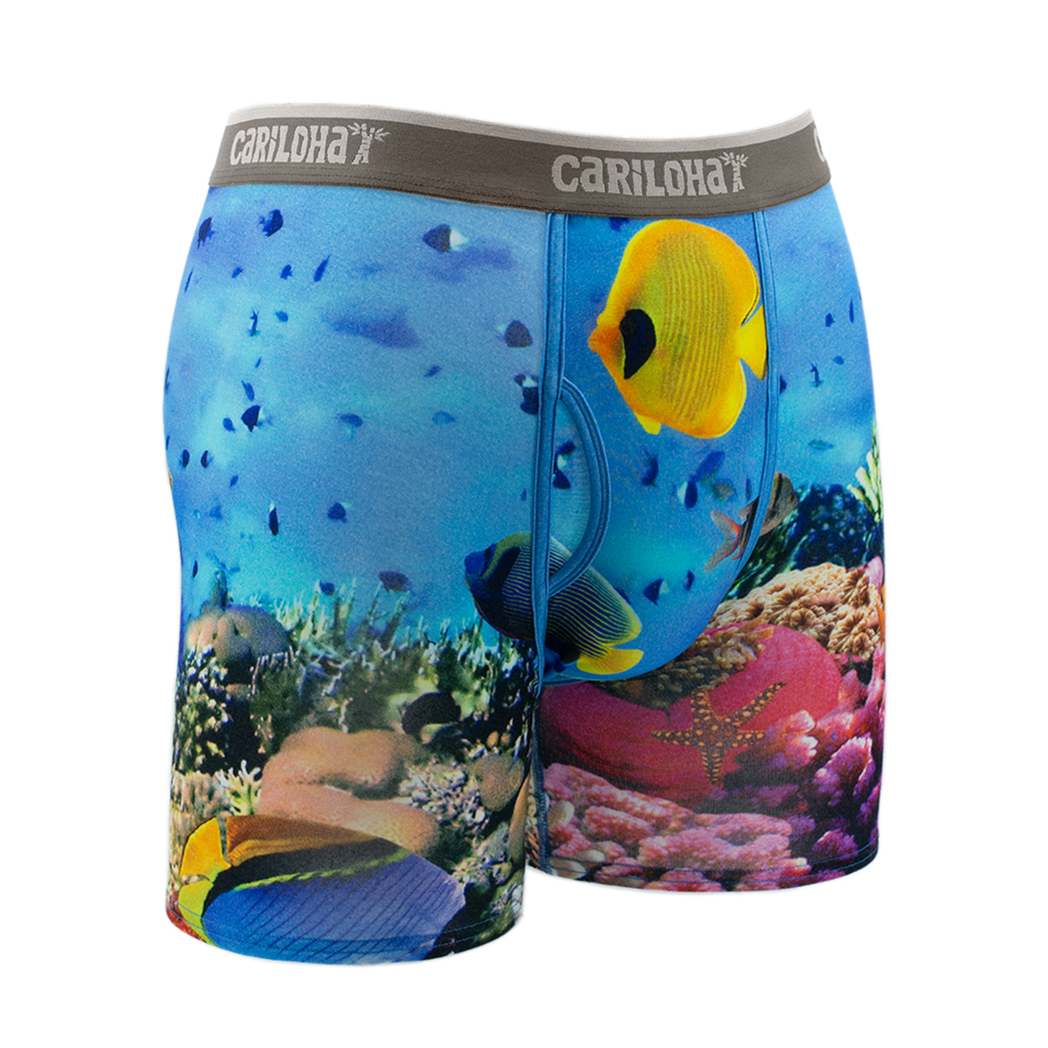 Cariloha Men's Bamboo Boxer Briefs - Breathable Underwear for Men - X-Large - Ocean Scene