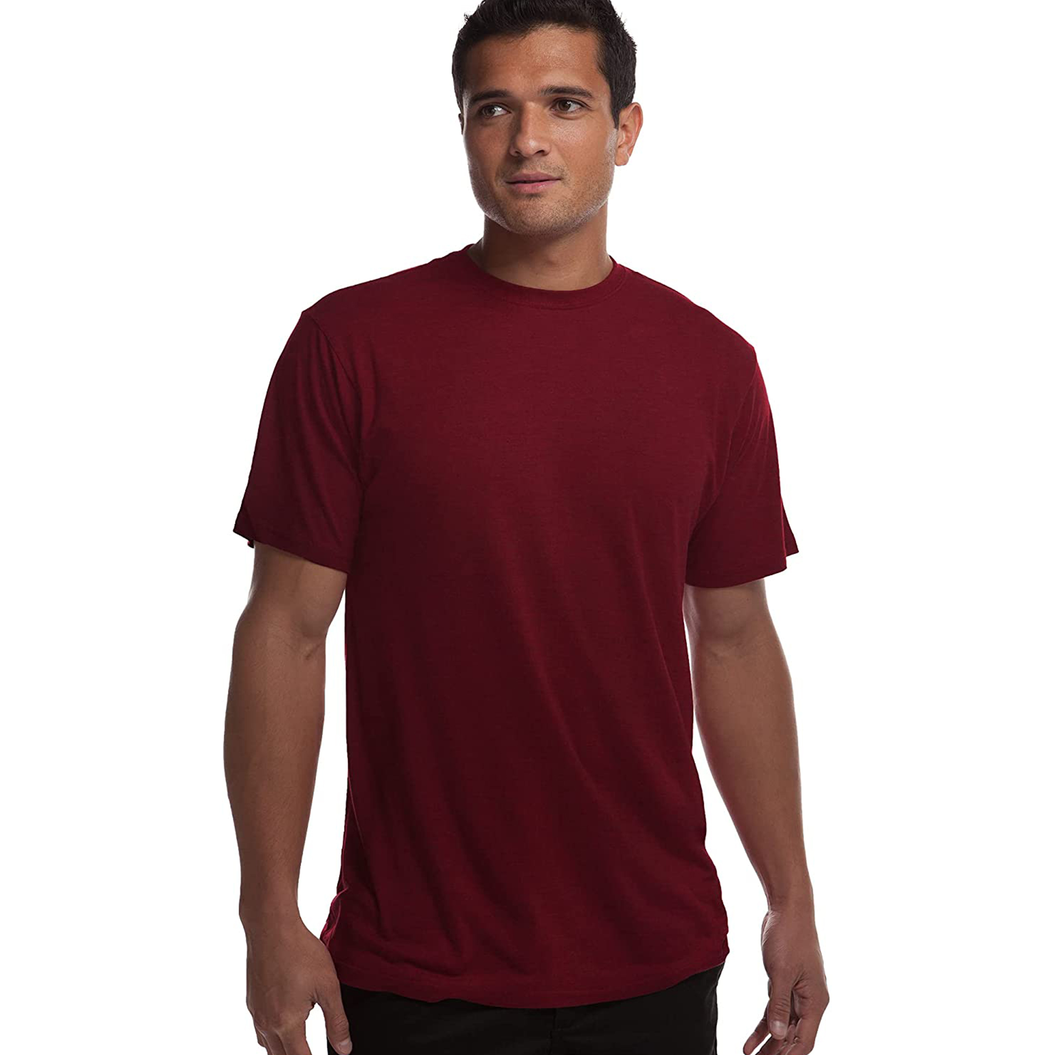 Cariloha Bamboo Comfort Crew Tee - Moisture Wicking Bamboo-Viscose Crewneck T Shirt for Men - XXX-Large - Rockwood Red