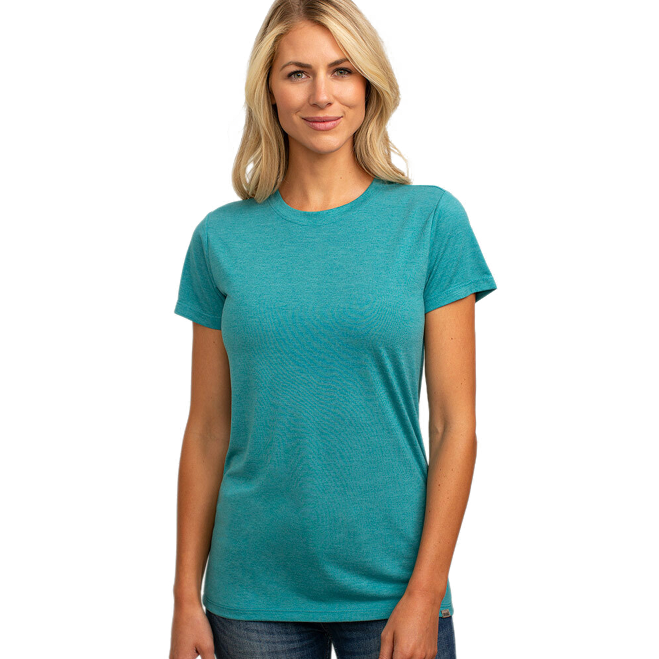 Cariloha Women's Bamboo Athletic Crew - Moisture Wicking Workout T Shirt - X-Small - Teal