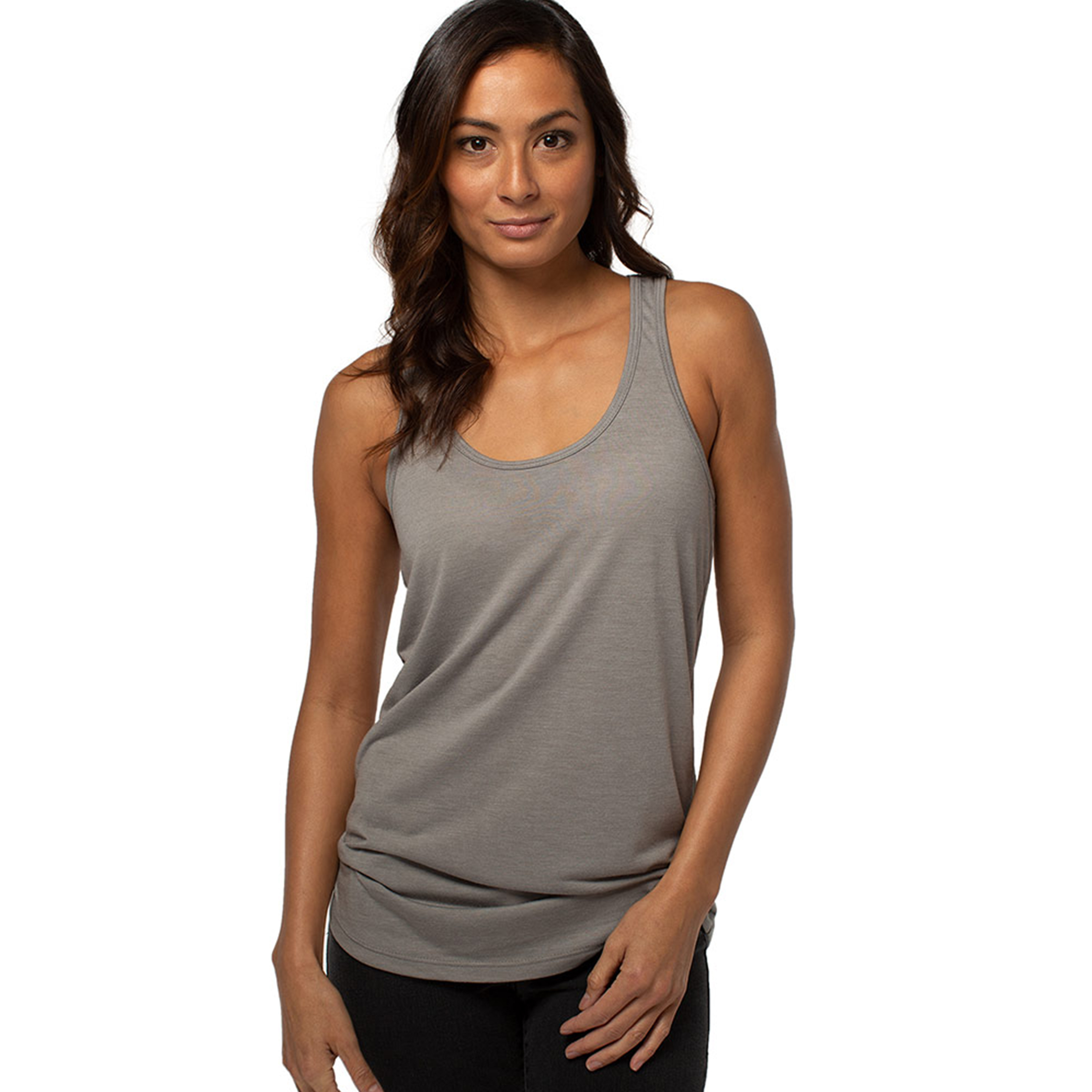 Cariloha Bamboo Racer Tank - Soft Basic Tank Top for Women - Large - Gray