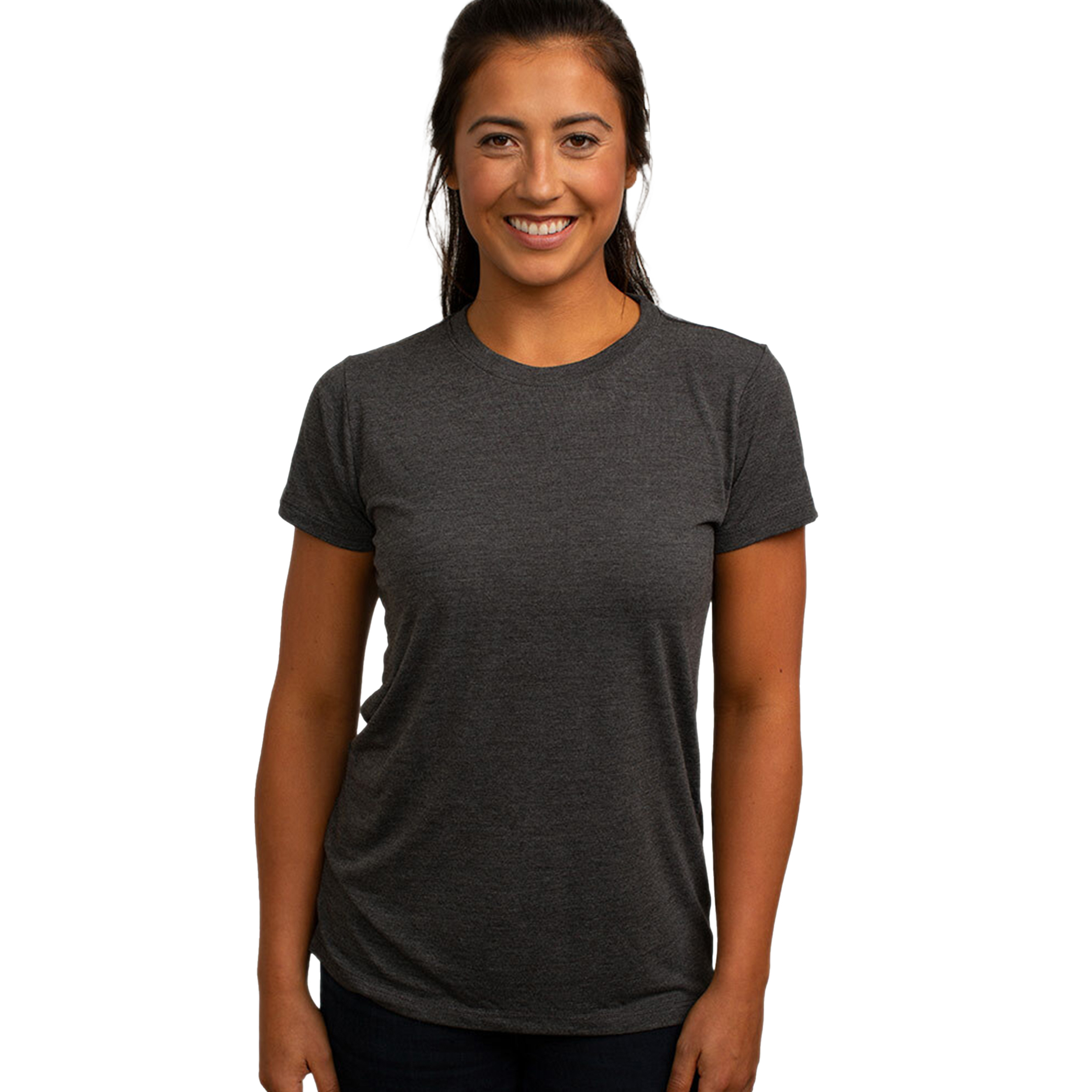 Cariloha Women's Bamboo Crew Tee - Plain, Soft Moisture Wicking T Shirt - XX-Large - Charcoal Heather