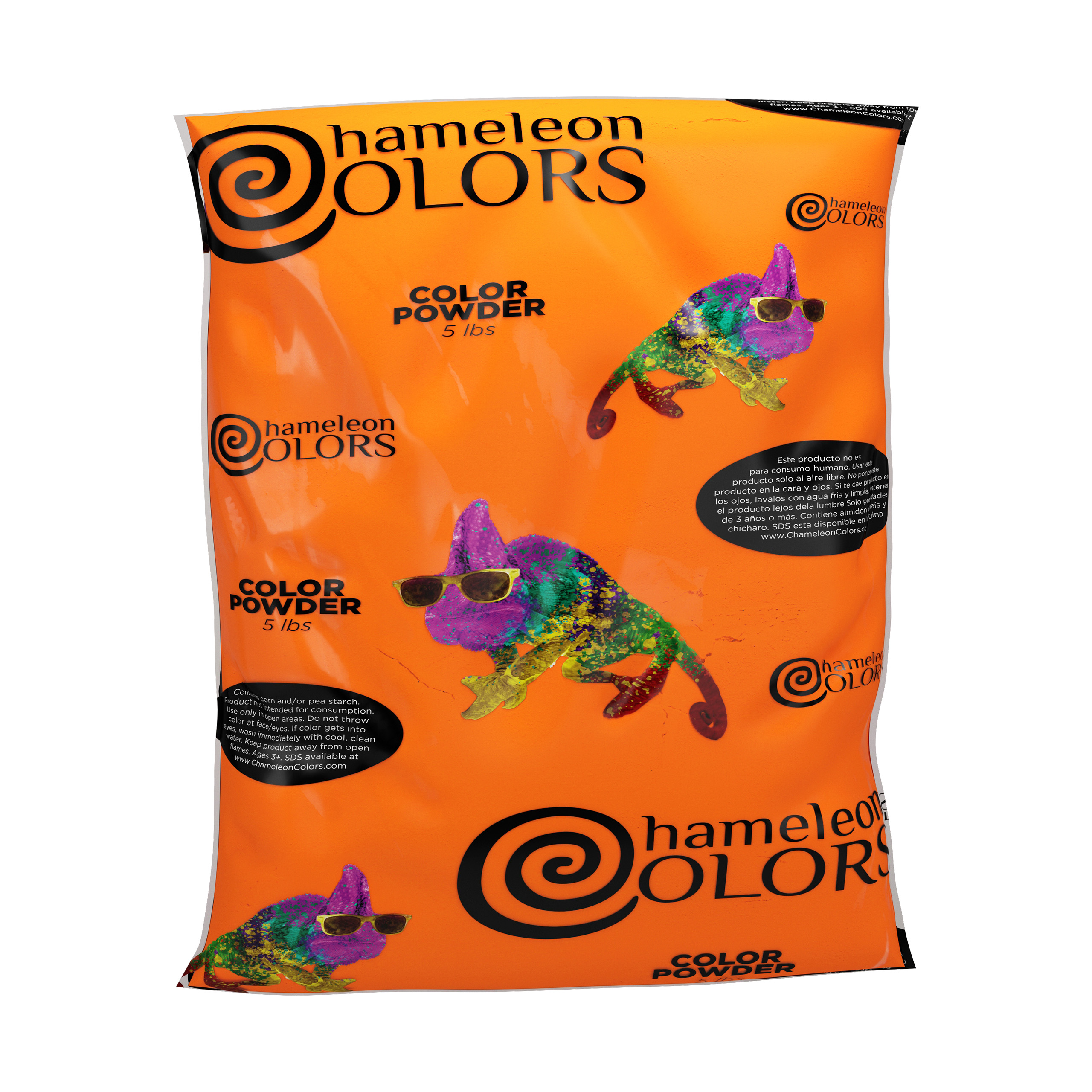 Chameleon Colors Color Powder, Orange Color Powder, 5 Pounds