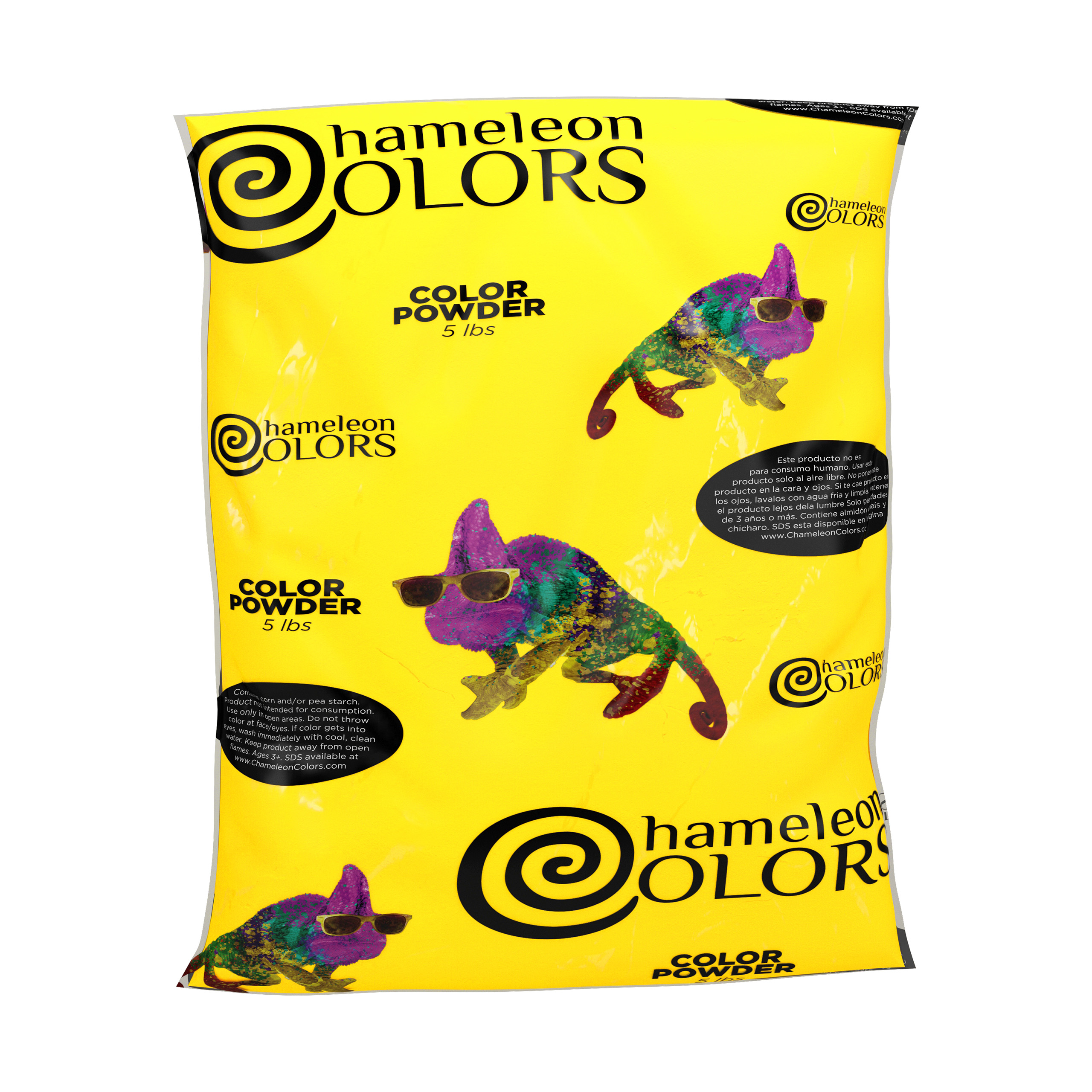Chameleon Colors Color Powder, Yellow Color Powder, 5 Pounds