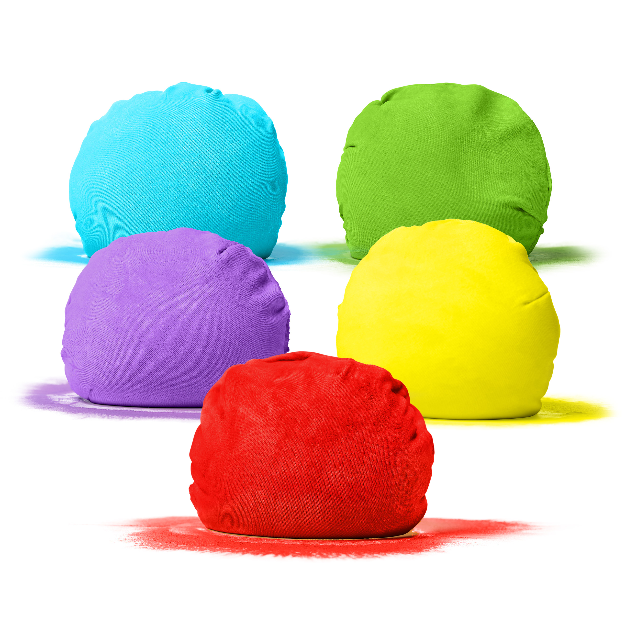 Chameleon Colors Jumbo Color Balls, Multicolored Pre-Filled and Refillable Color War Color Powder Balls, Pack of 5