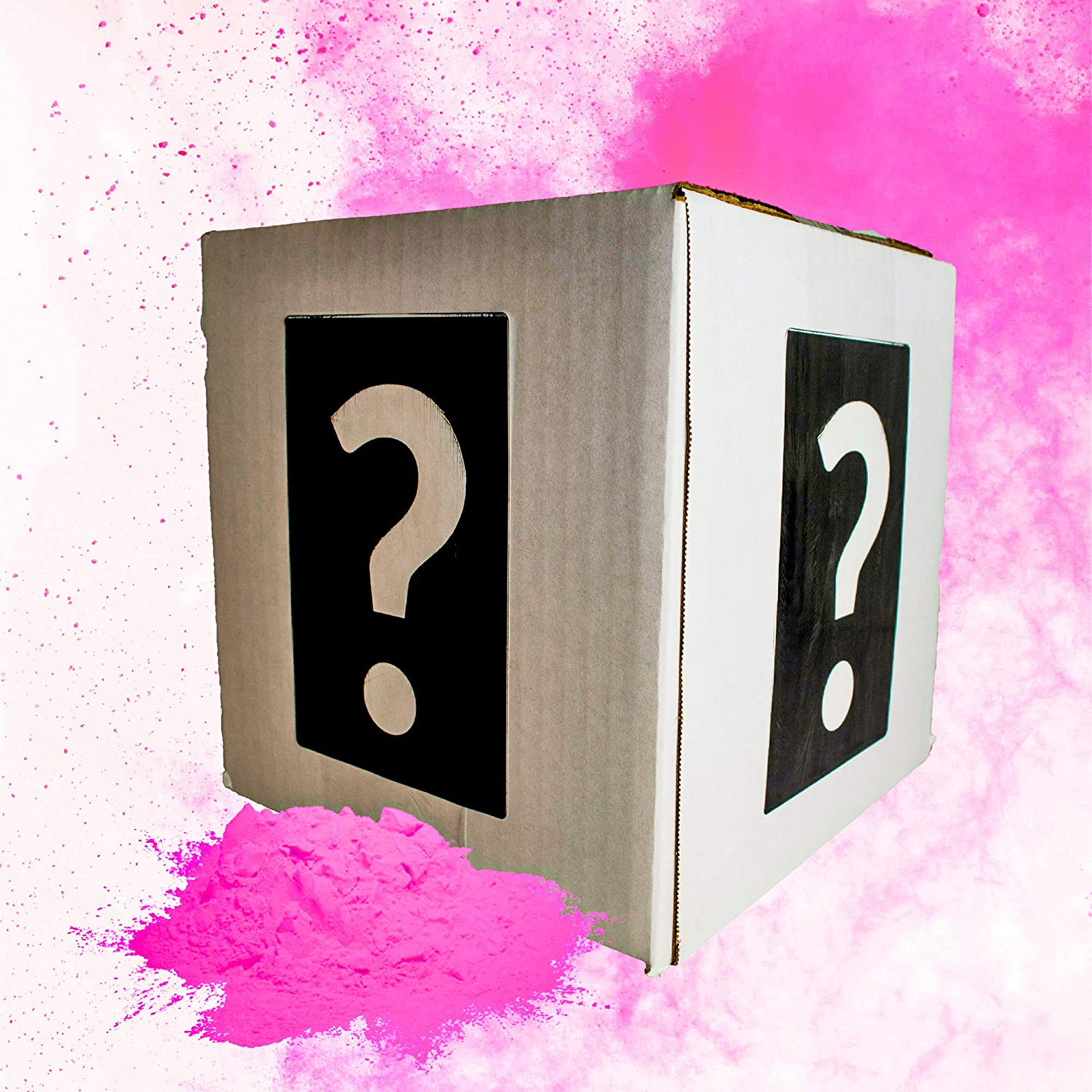 Chameleon Colors Gender Reveal Smoke Bomb Box-with 5 Pounds of Pink Gender Reveal Chalk Powder-Creates a 60-Second Color Powder Cloud-Safe and Great for Gender Reveal Parties, Photos, and Videos