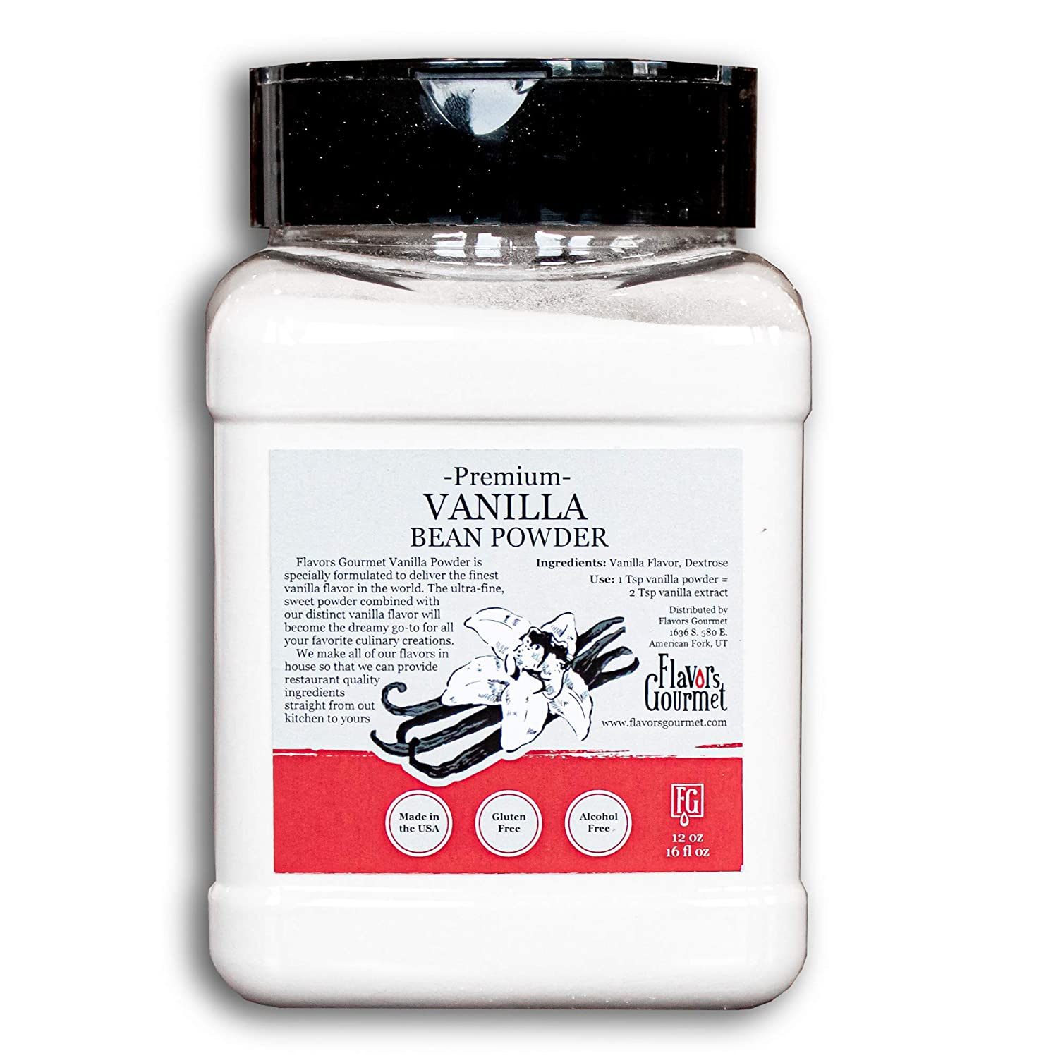 Flavors Gourmet Premium Vanilla Bean Powder - 12 oz