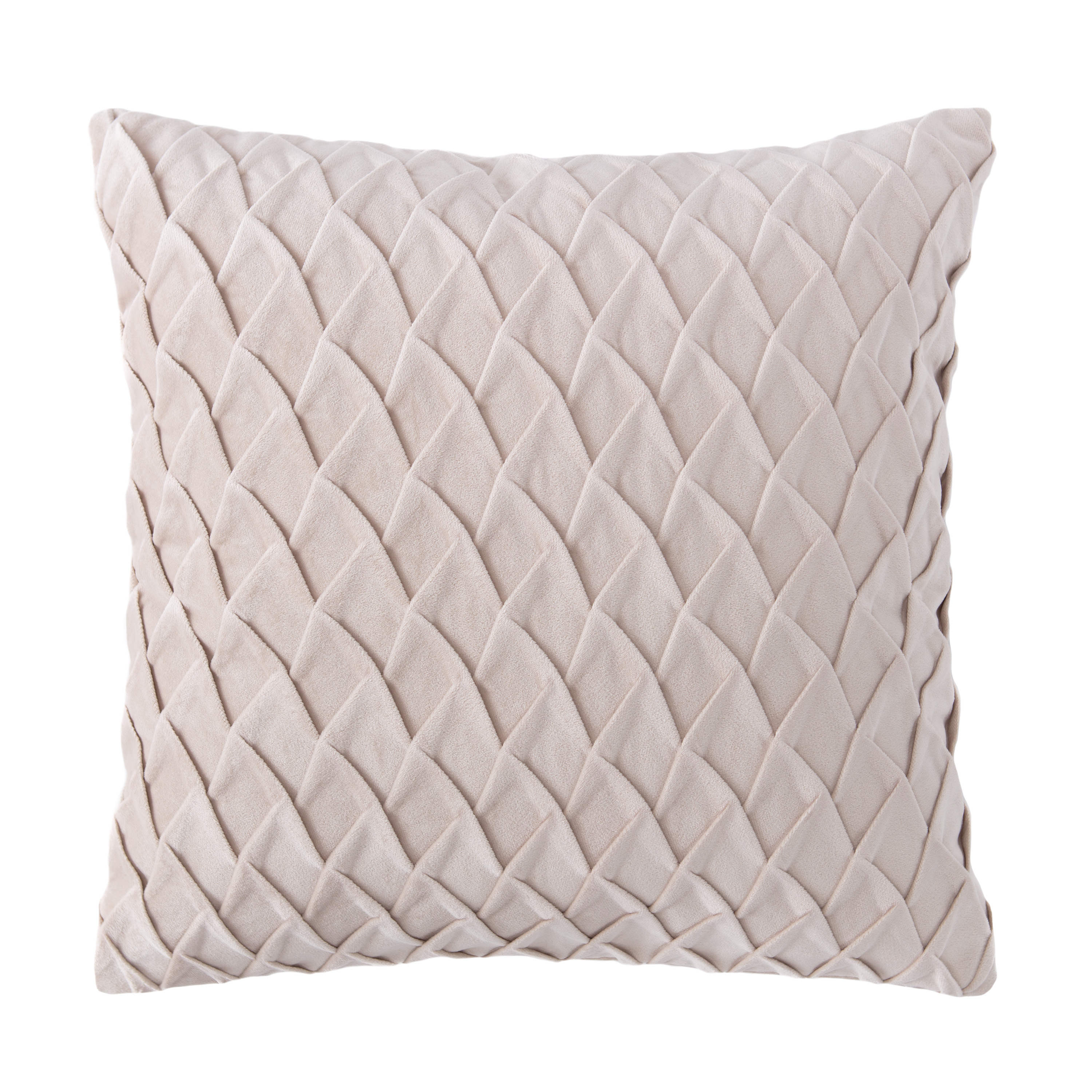 Chanasya Gem Textured Velvet Throw Pillow Cover - Bright and Colorful Super Soft Modern Decorative Home Decor for Sofa, Chair, and Bed (18x18 Inches) Off White