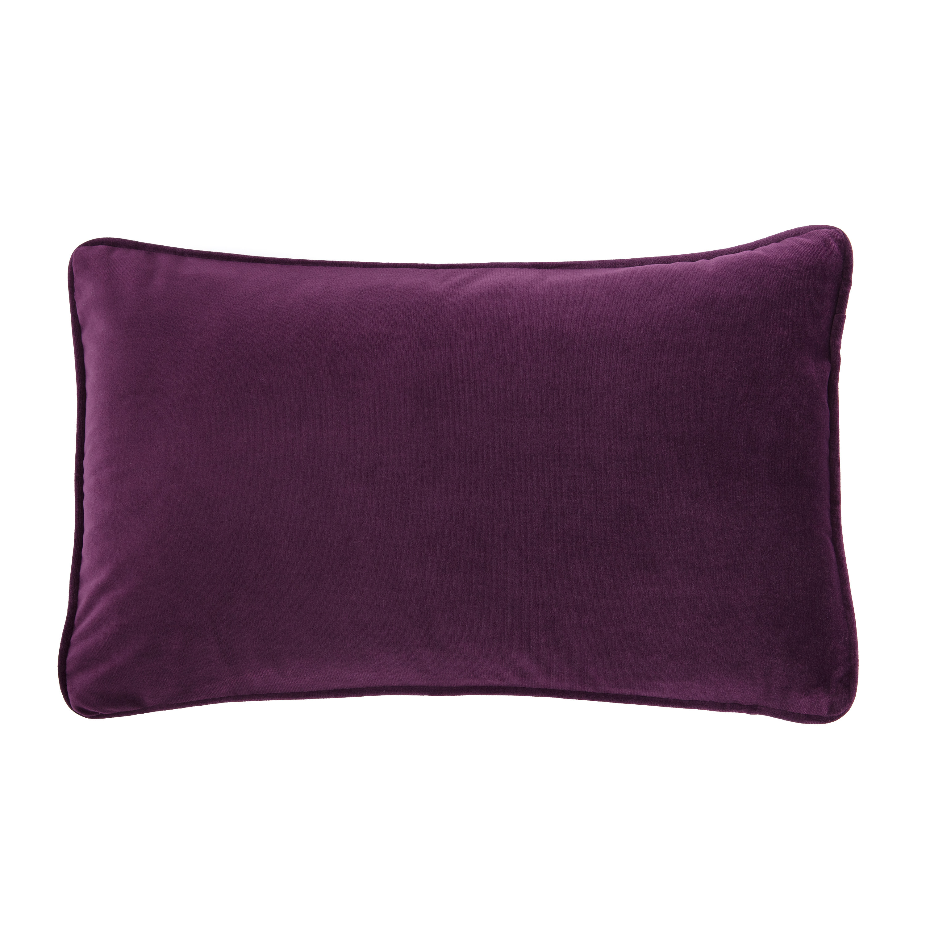 Chanasya Ultra Soft Velvet Lumbar Throw Pillow Cover - Bright and Colorful Super Soft Modern Decorative Home Decor for Sofa, Chair, and Bed (12x20 Inches) Plum