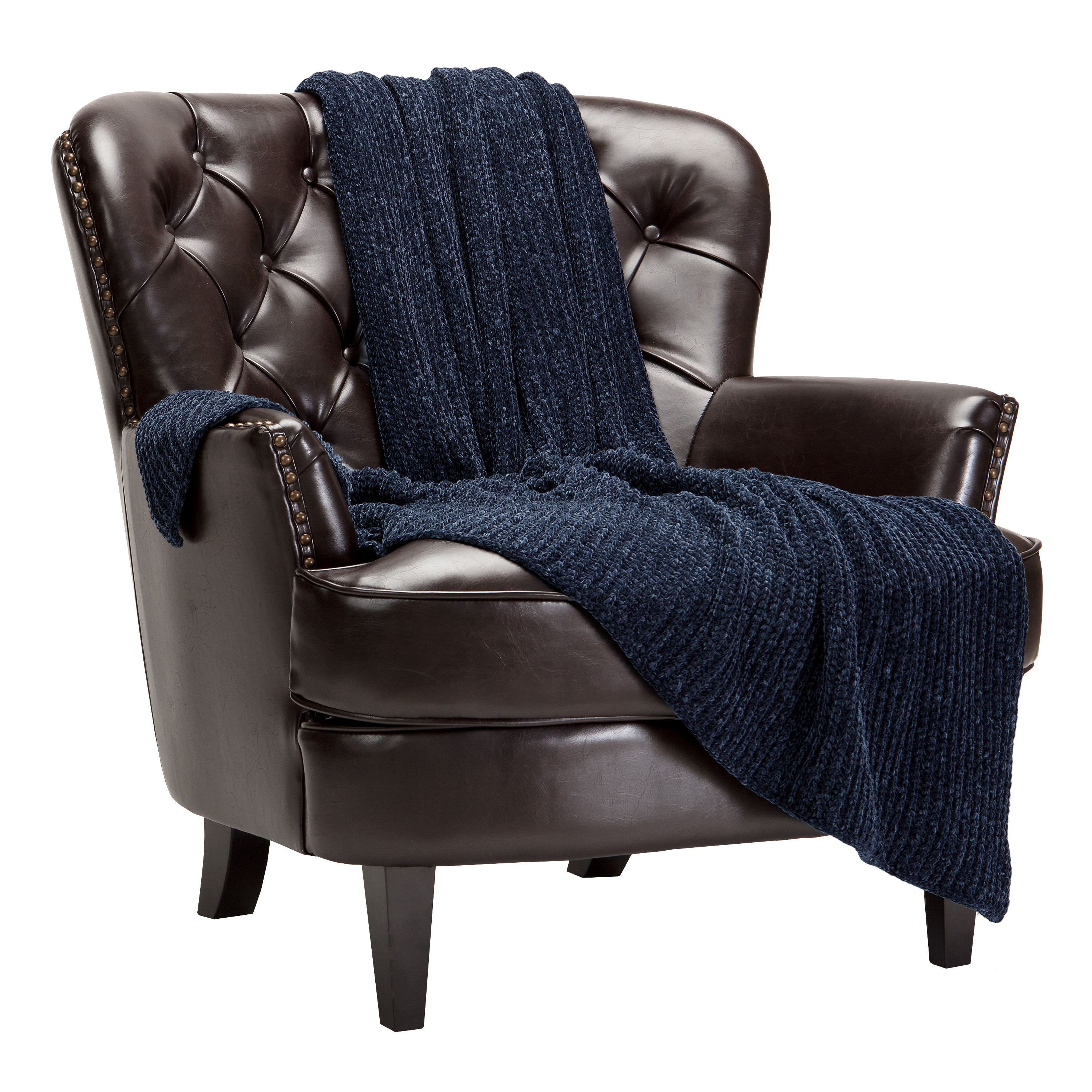 Chanasya Chenille Knit Super Soft Velvety Texture Throw Blanket - Cozy Classy Elegant Decorative with Subtle Shimmer for Sofa Chair Couch Bed Living Bed Room Dark Gray Blanket -(50x65 Inches) Charcoal