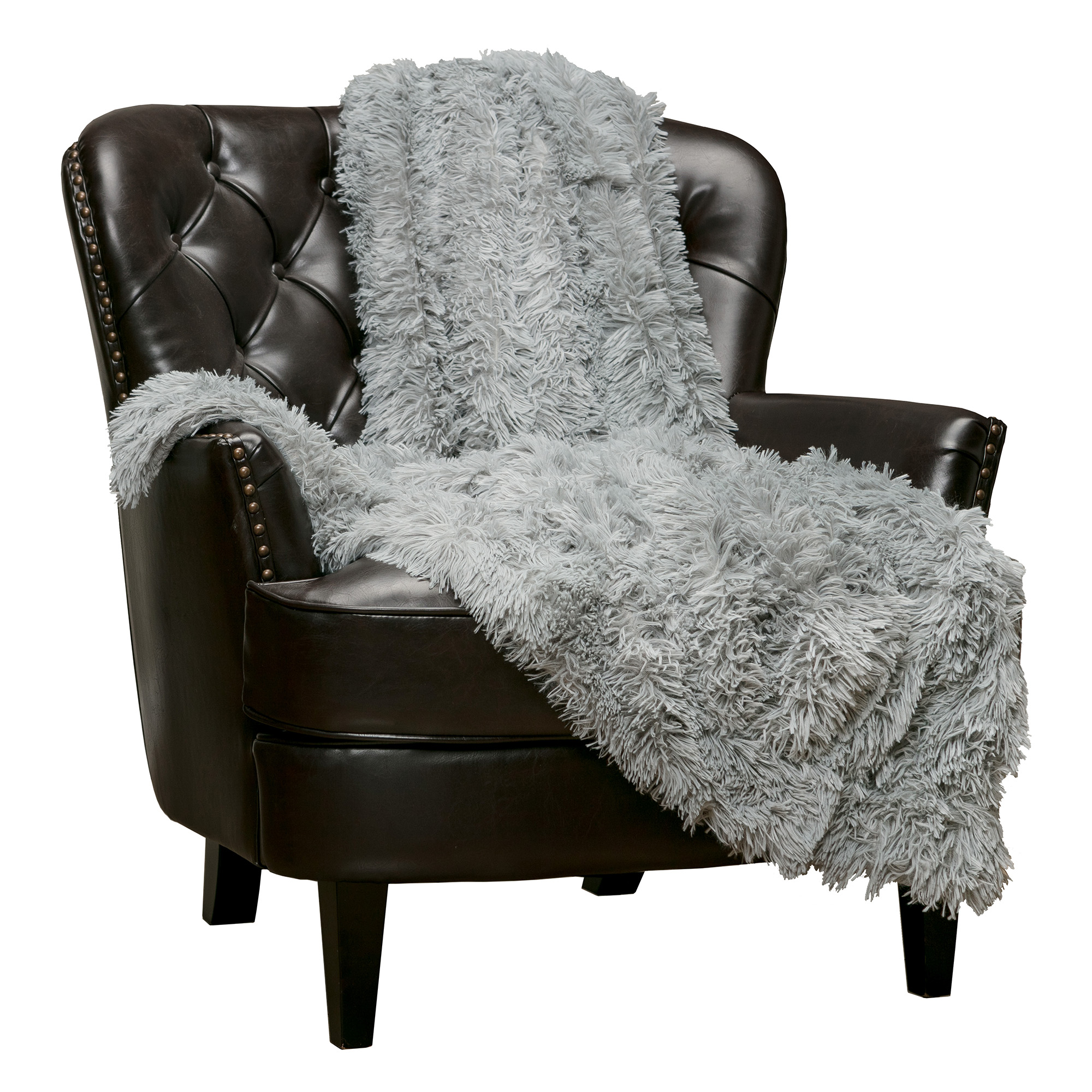 Chanasya Super Soft Shaggy Longfur Throw Blanket | Snuggly Fuzzy Faux Fur Lightweight Warm Elegant Cozy Plush Sherpa Microfiber Blanket | For Couch Bed Chair Photo Props - 60 