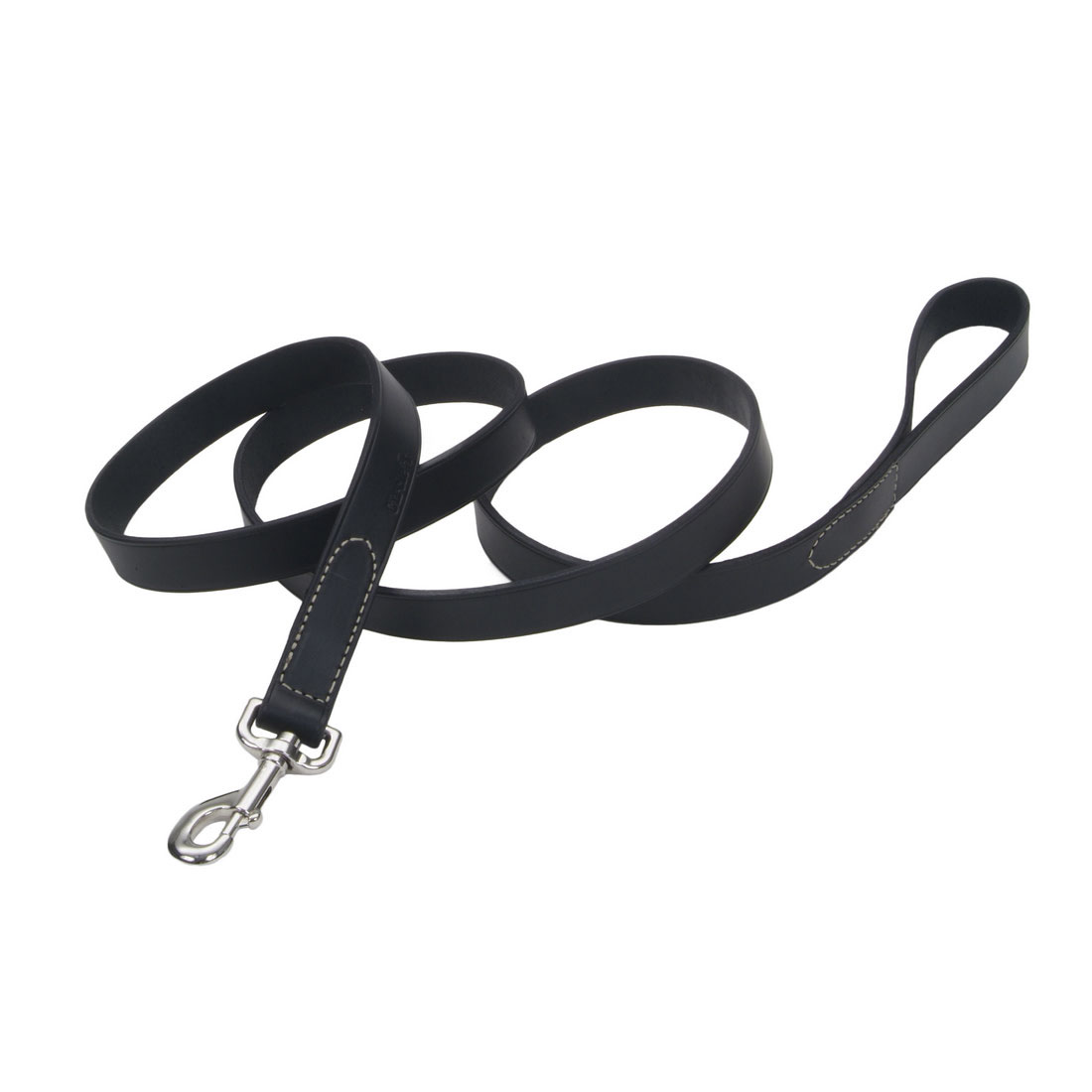 Coastal - Circle T - Oak Tanned Leather Dog Leash, Black, 3/4