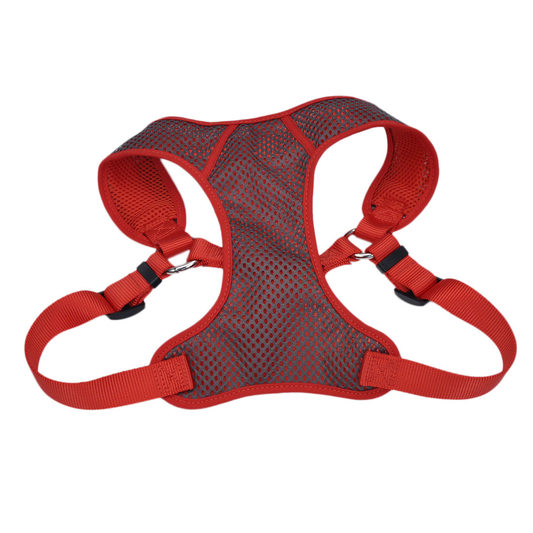 Coastal - Comfort Soft - Sport Wrap Adjustable Dog Harness, Grey with Red, 1