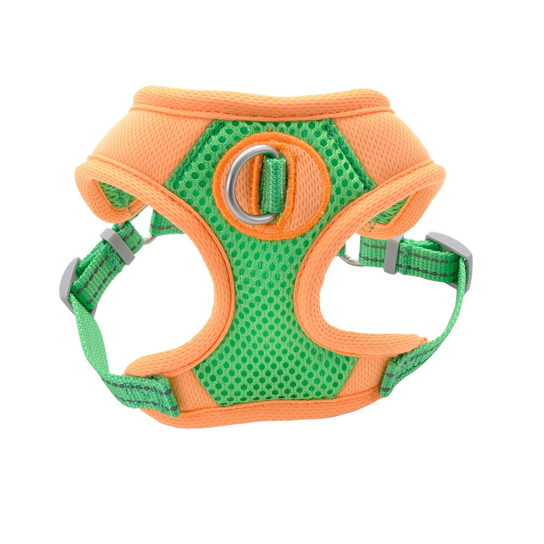 Coastal - Pro Reflective Mesh Dog Harness - Comfortable and Bright for High Visibility - Lime with Orange - 5/8‚Äù x 19