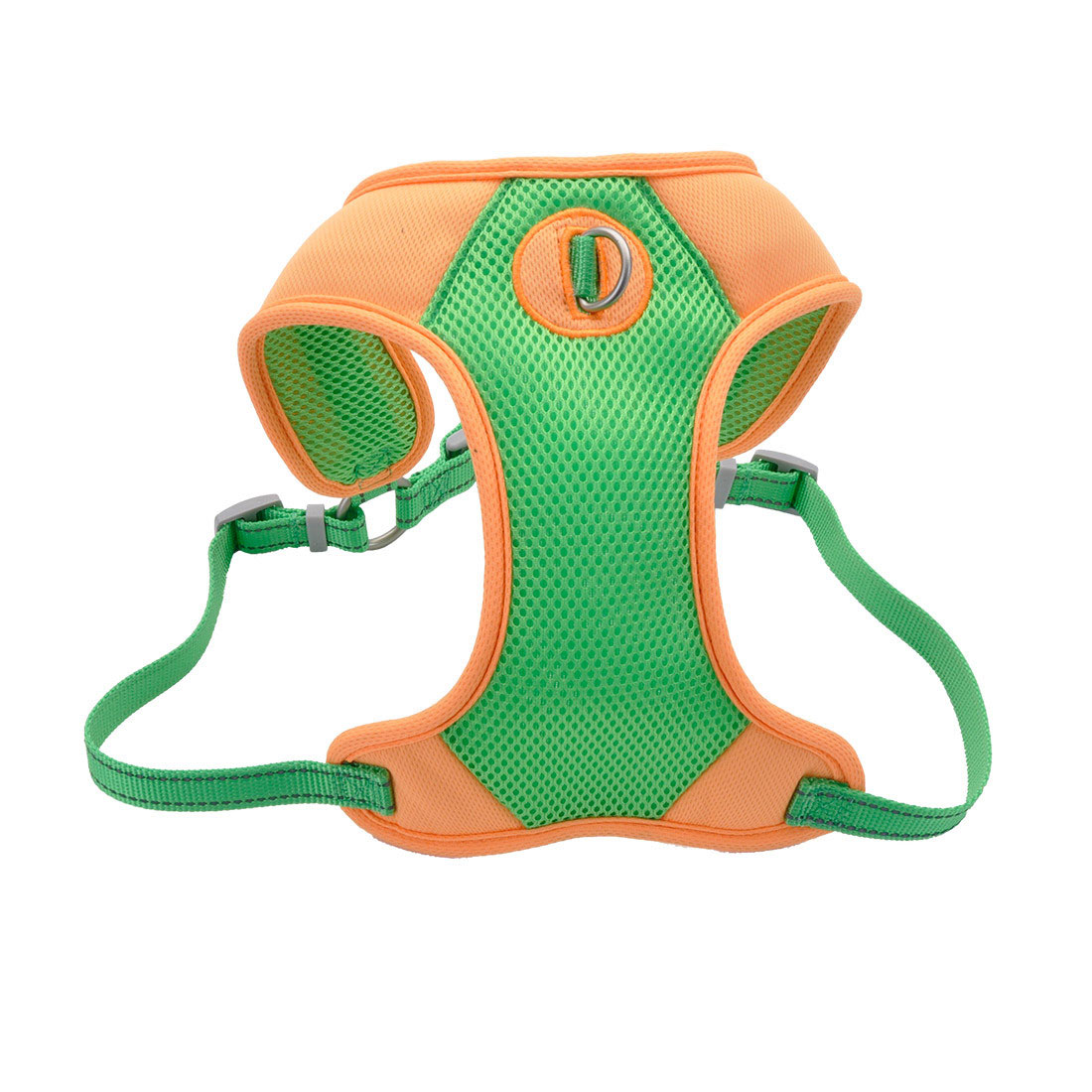 Coastal - Pro Reflective Mesh Dog Harness - Comfortable and Bright for High Visibility - Lime with Orange - 1‚Äù x 22
