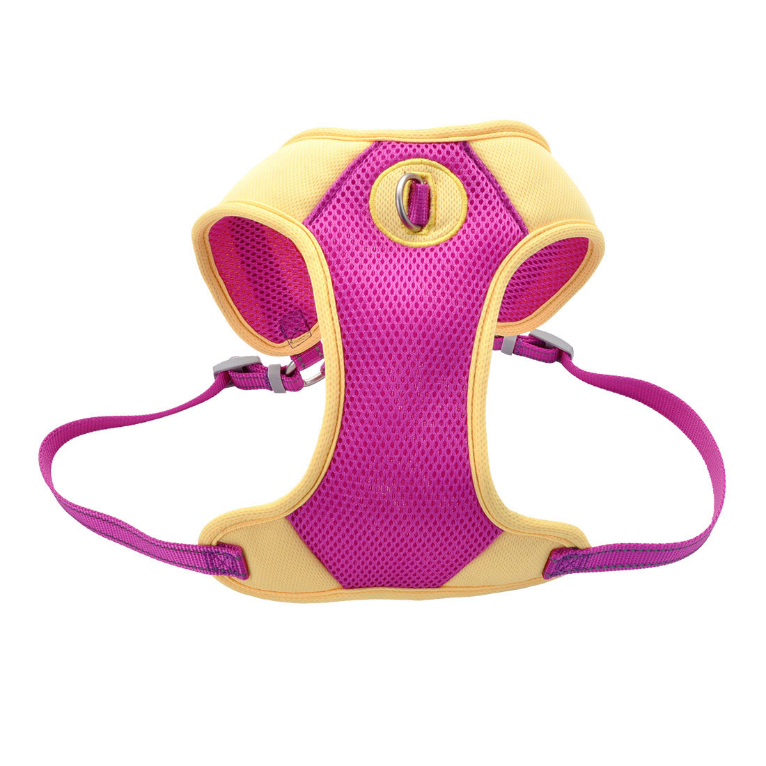 Coastal - Pro Reflective Mesh Dog Harness - Comfortable and Bright for High Visibility - Purple with Yellow - 5/8‚Äù x 28