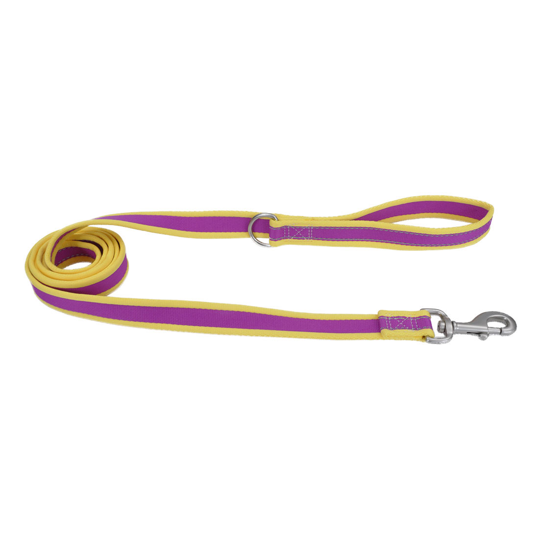 Coastal - Pro Reflective Dog Leash - 6 Foot Dog Leash with D-Ring - Purple with Yellow - 1‚Äù x 6‚Äô