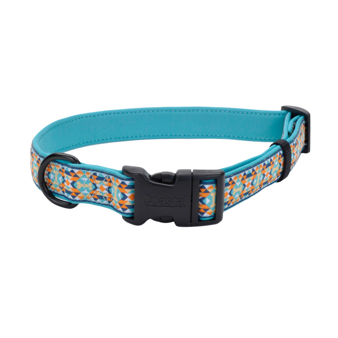 Coastal - Ribbon - Weave Collar, Navy Teal Yellow Bones, 1