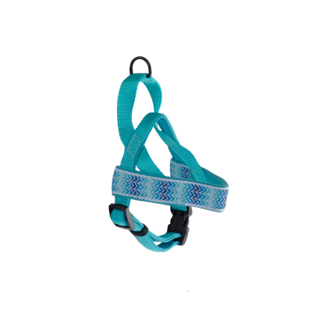 Coastal - Ribbon - Weave Harness, Teal Gradient Chevrons, 1