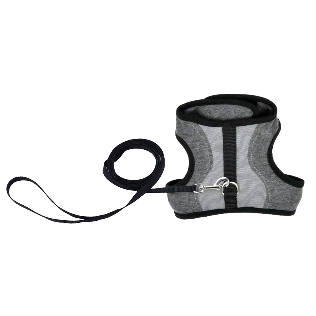 Coastal - Adjustable Cat Wrap Harness with Leash, GRY, 9