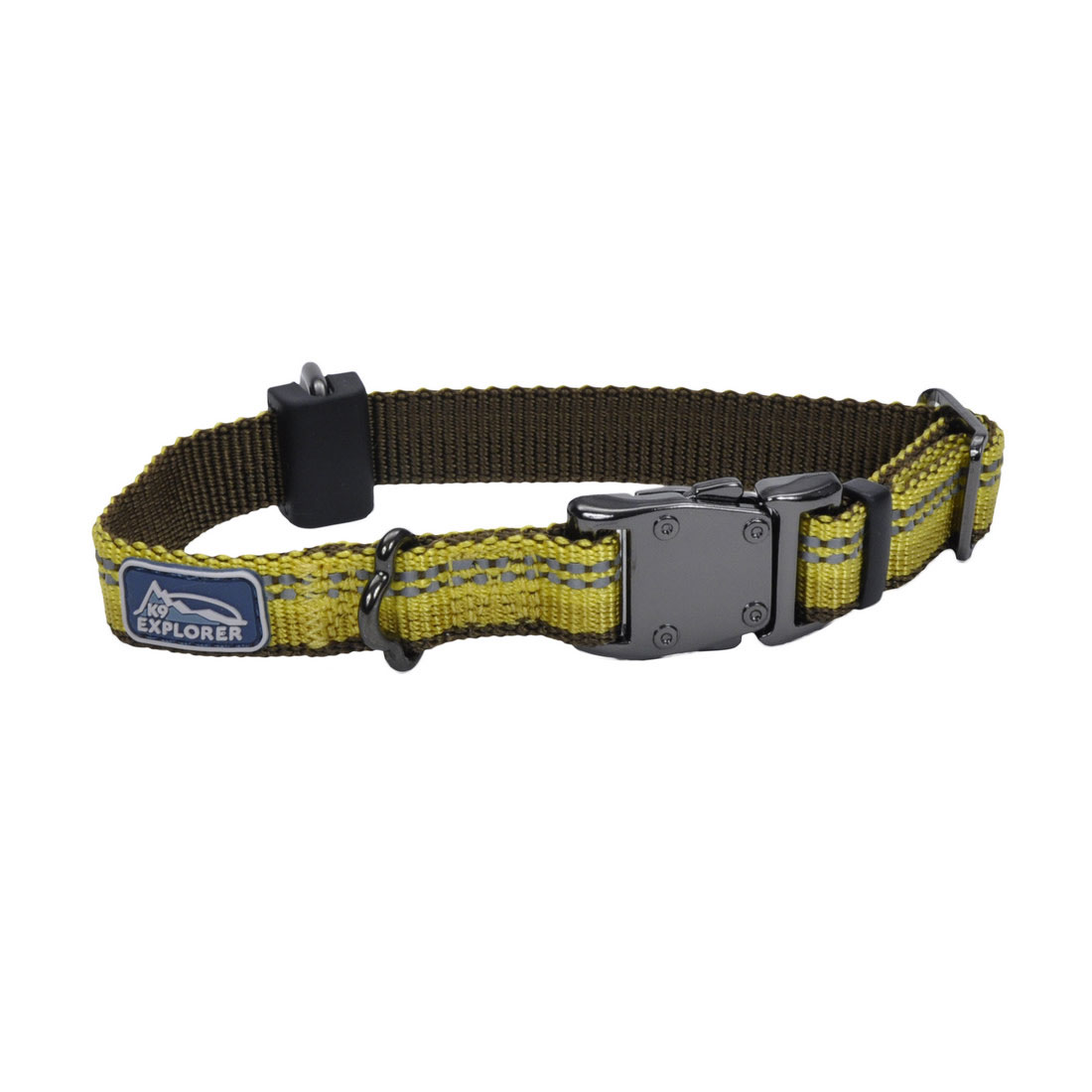 Coastal - K-9 Explorer - Reflective Adjustable Dog Collar, Goldenrod, 5/8