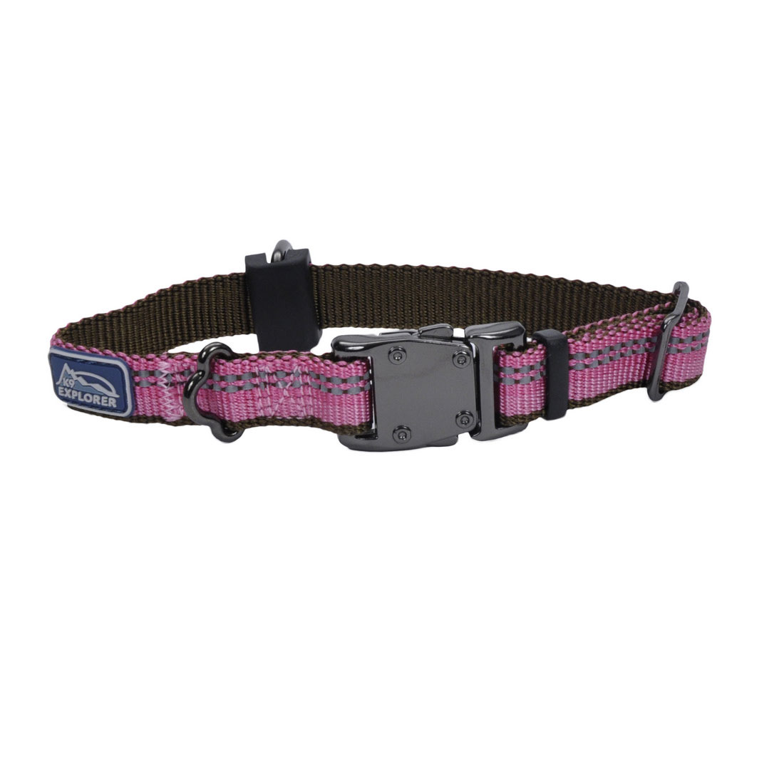 Coastal - K-9 Explorer - Reflective Adjustable Dog Collar, Rosebud, 5/8