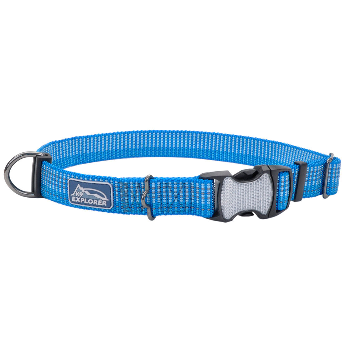 Coastal - K-9 Explorer - Brights Reflective Adjustable Dog Collar, Lake, 5/8