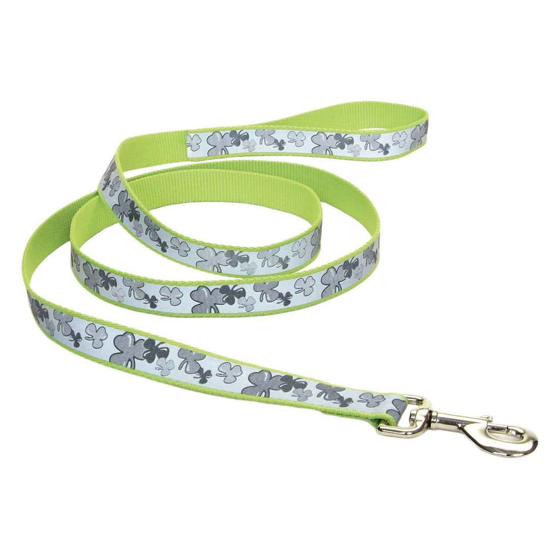Coastal - Lazer Brite - Reflective Dog Leash, Shamrocks, 1