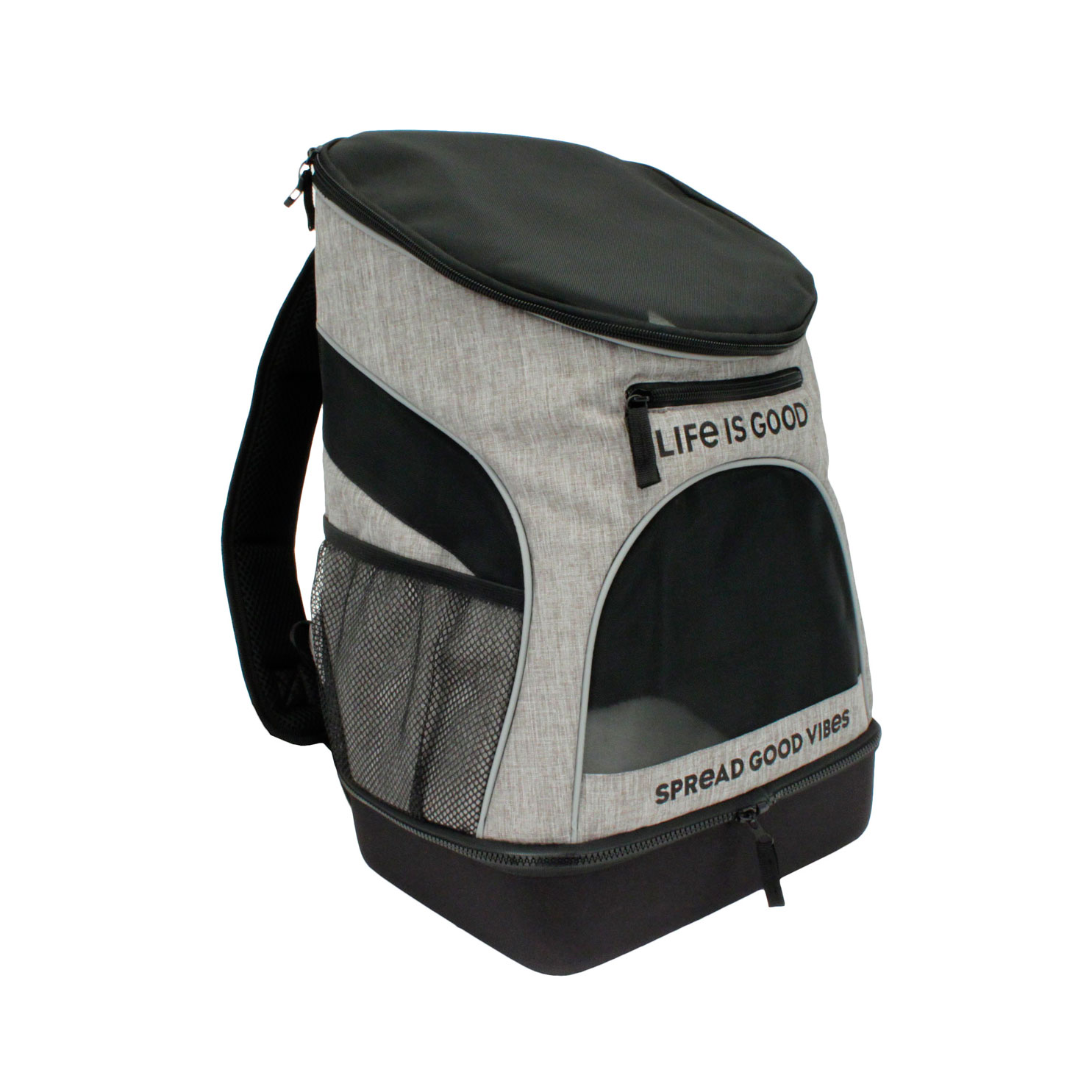 Coastal - Life is Good - Backpack Pet Carrier, Heather Grey, 11.5