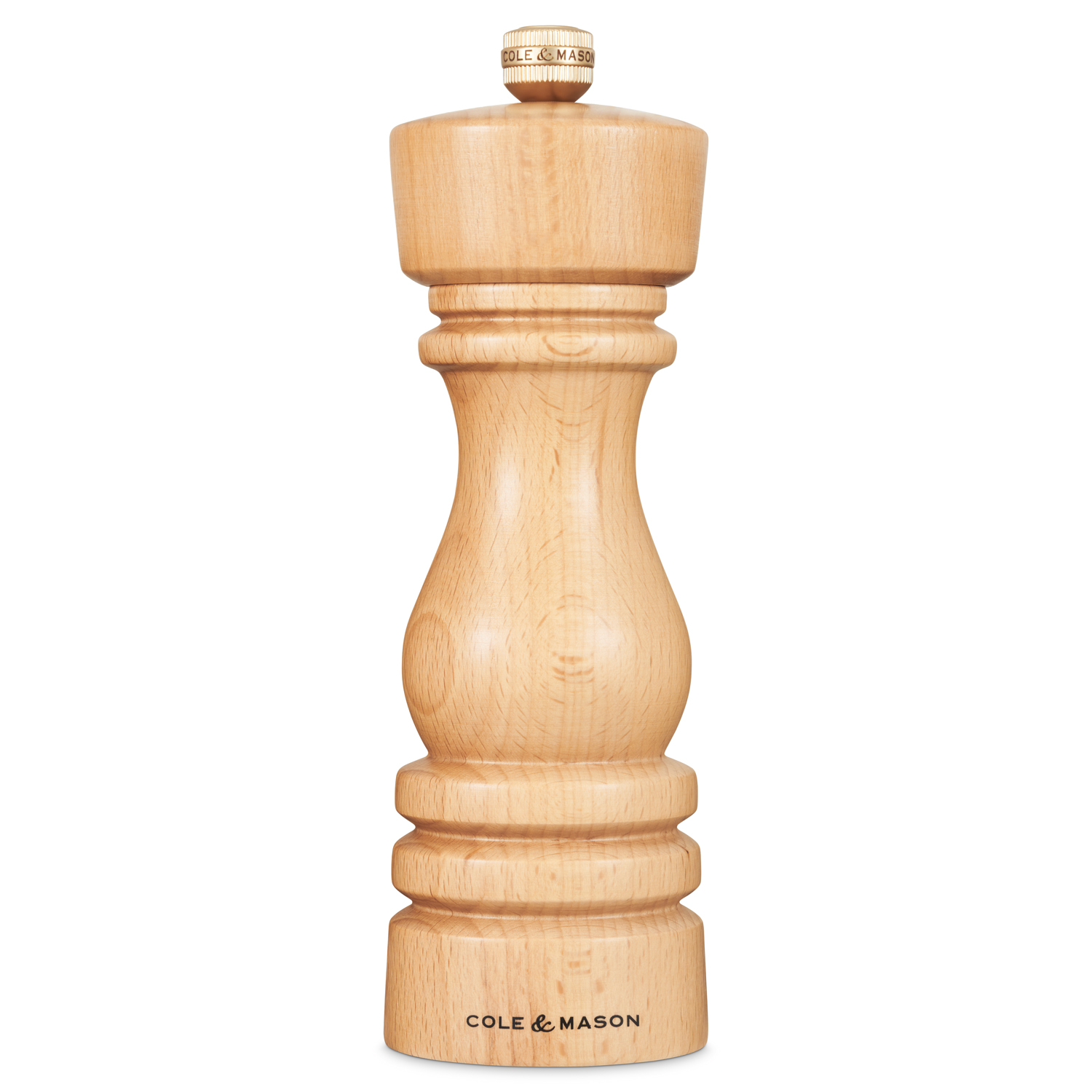 Cole & Mason London 180mm Natural Beech Pepper Mill