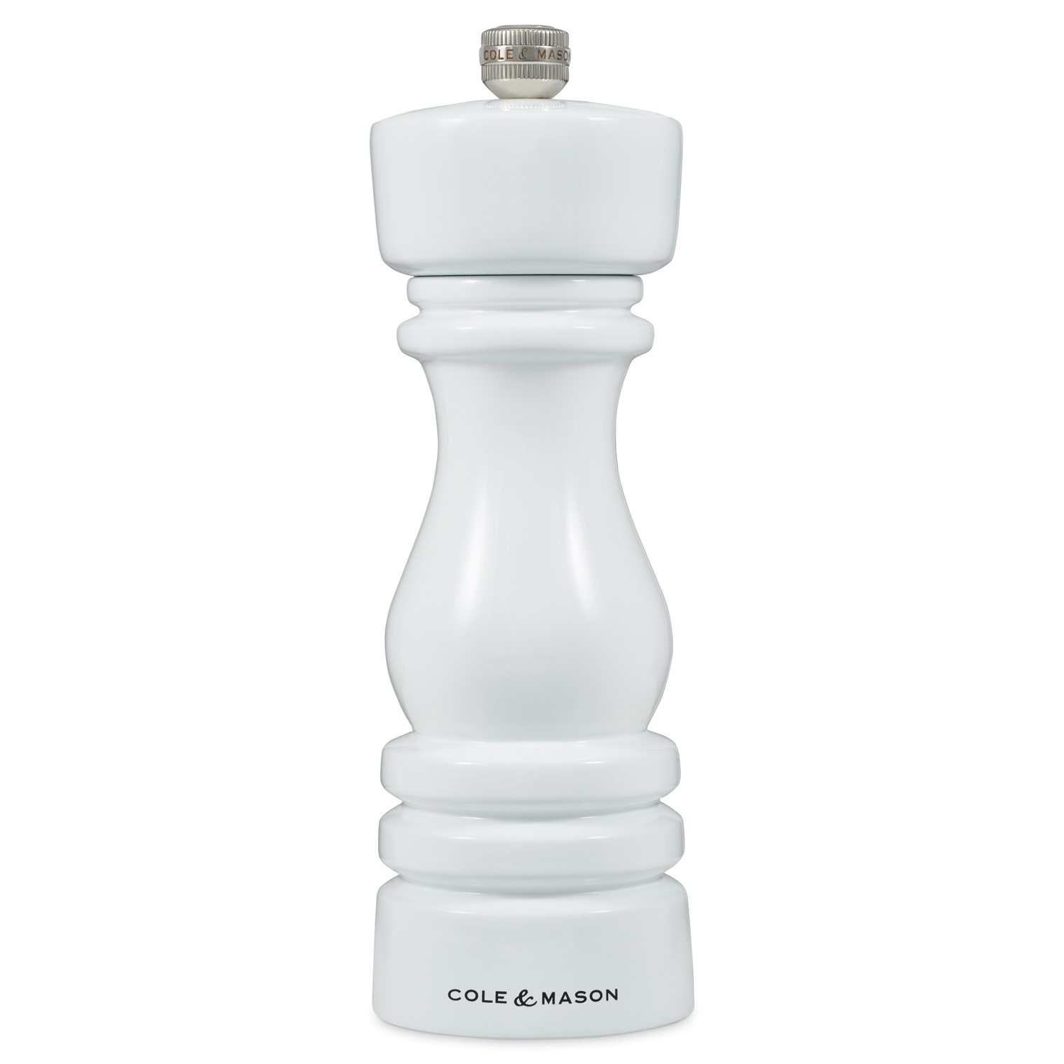 Cole & Mason London 180mm White Gloss Pepper Mill