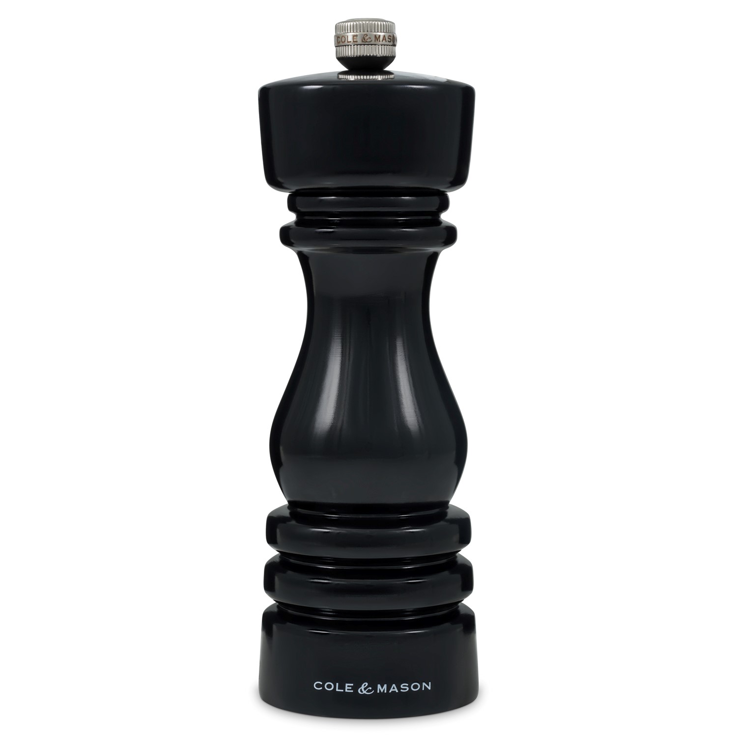 Cole & Mason London 180mm Black Gloss Salt Mill