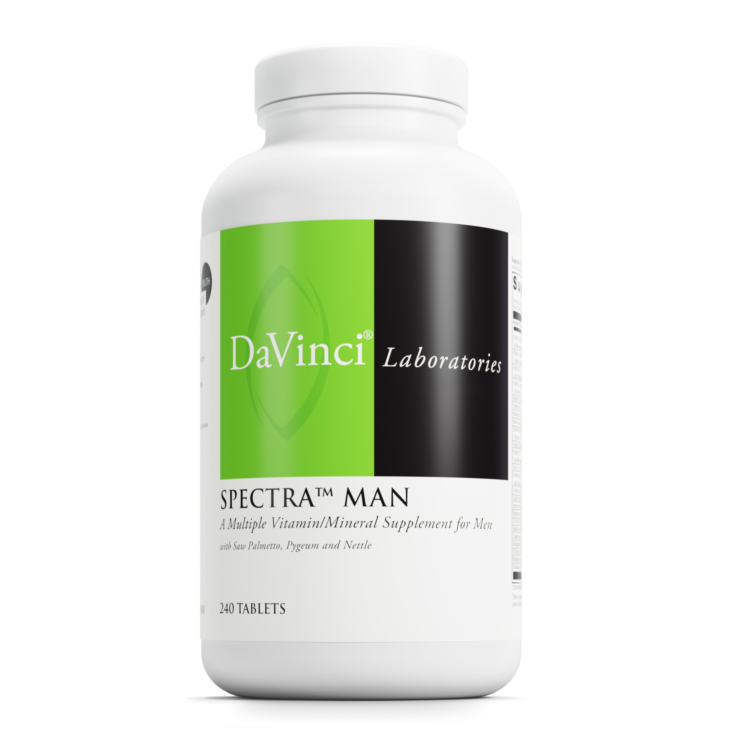 DaVinci Labs Spectra Man - Dietary Supplement to Support Immune System Function and Men's Unique Needs - With Vitamins, Minerals, Amino Acids, Herbs, Digestive Enzymes and Fatty Acids - 240 Tablets