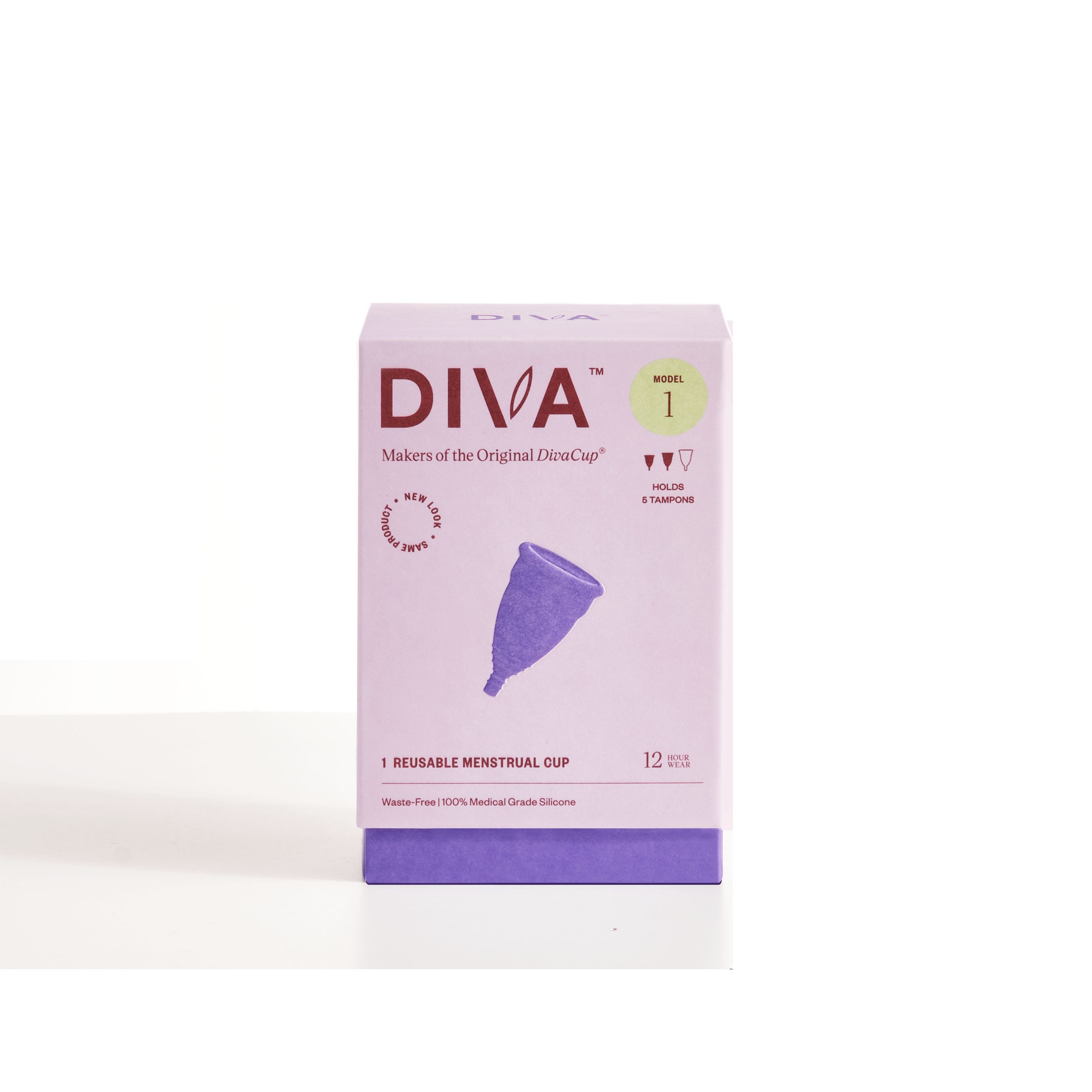 DivaCup - BPA-Free Reusable Menstrual Cup - Leak-Free Feminine Hygiene - Tampon and Pad Alternative - Up to 12 Hours of Protection - Model 1